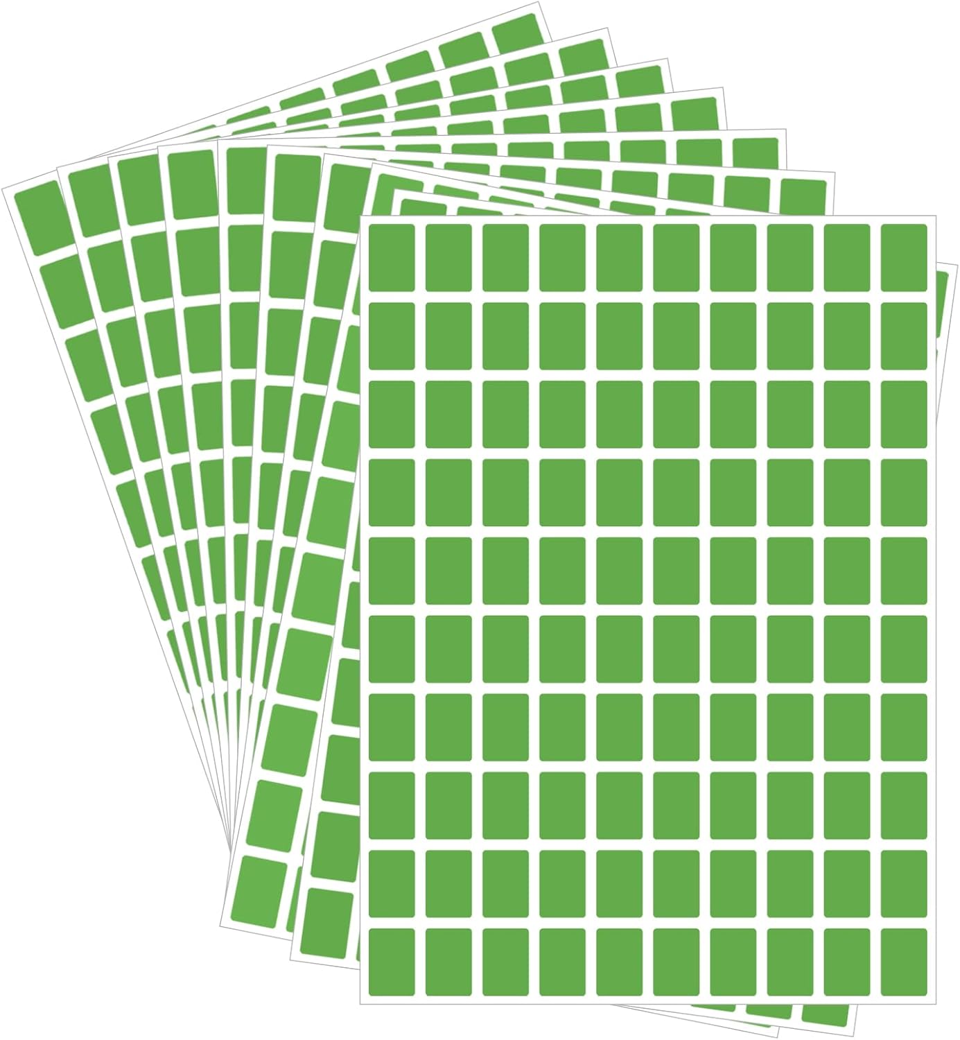 Starboling Color Coding Labels,3000 PCS 1/2" x 3/4" Green Rectangular Colored Labels Stickers,for Garage Sale,Price Tags,File Folder Tabs,and Classroom Organization