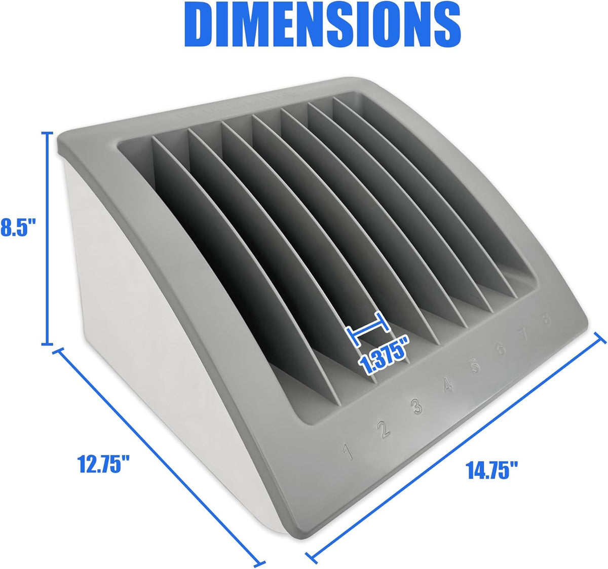 6-Pack | 8-Device Laptop & Tablet Charging Station for Multiple Laptops - Chromebook Organizer for Classroom & Office - Fits up to 15.6'' Screensize and 1.375'' Thick
