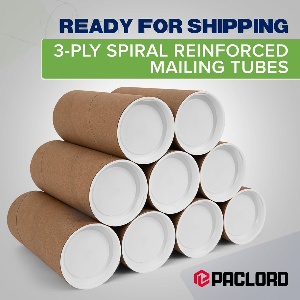 2" x 6" Reinforced Kraft Paper Mailing Tube, Pack of 1 Tube with 2 Caps – Secure USPS Approved Poster Tube – Cardboard Tube for Shipping and Storing Posters, Prints, Artwork, or Documents