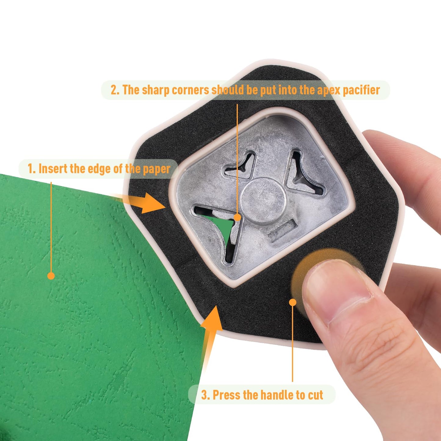 Paper Corner Rounder Punch, 3 in 1 Corner Cutter Rounder for Cardstock (R4mm+R7mm+R10mm), Edge Cutter Craft Card Making and Scrapbooking and Journaling Supplies for Classroom Home(Blue)