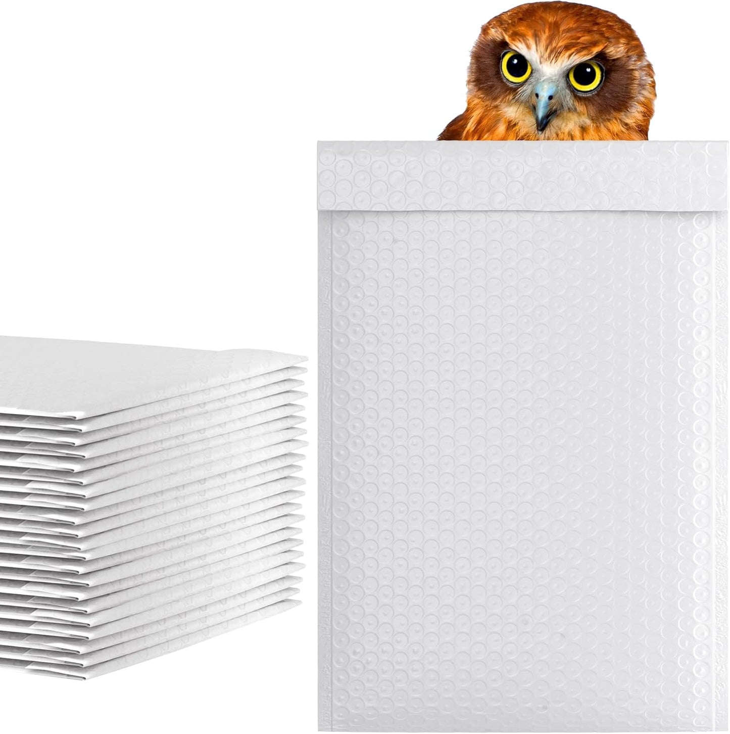 White Poly Bubble Mailers Self Seal, 5 x 9 Inch. Pack of 250 Bubble Packaging Envelopes for Shipping. Durable Padded Envelopes Waterproof. Self Seal Padded Mailers. Shipping Packages