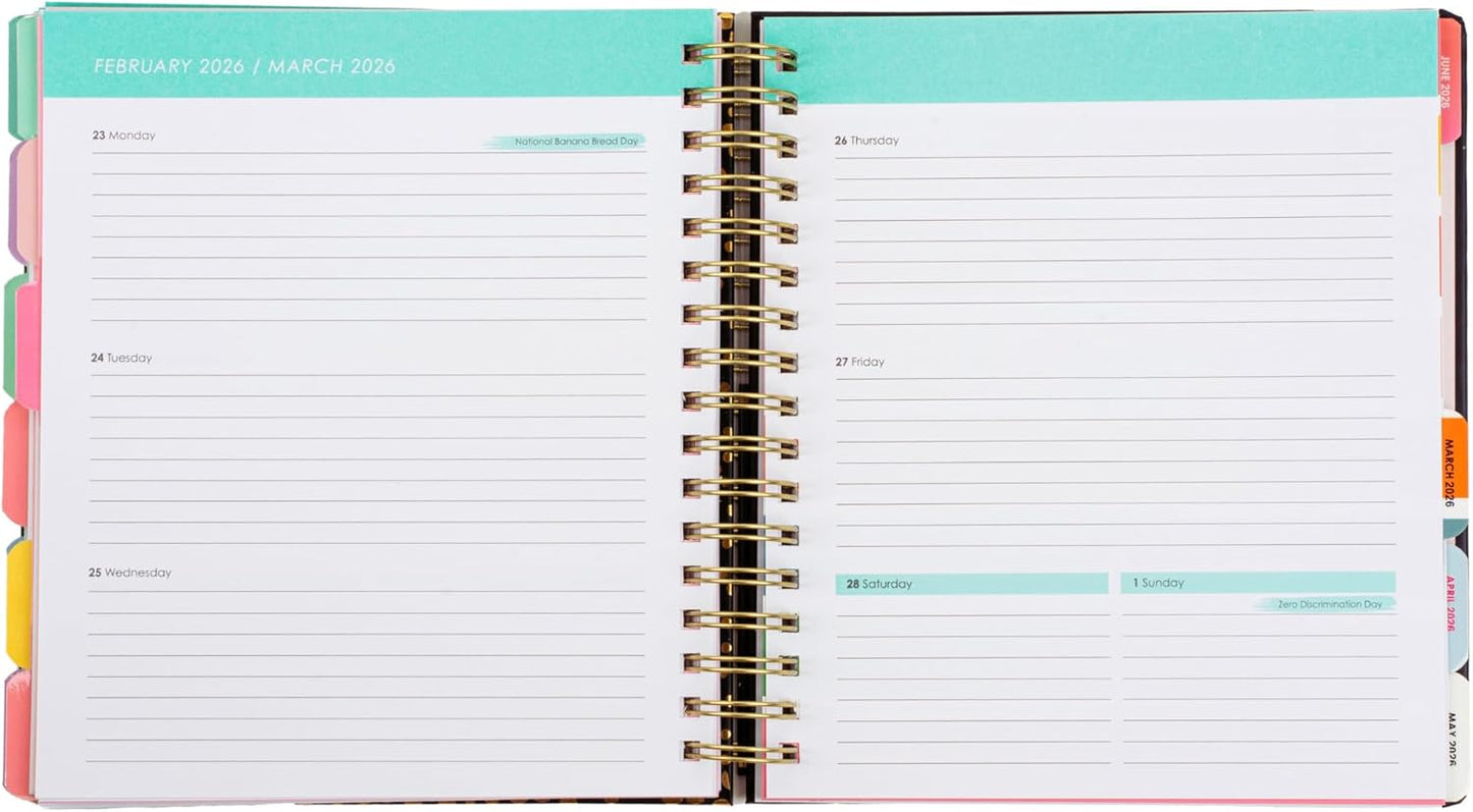 Votum August 2025 to January 2027 Large Back to School Academic Planner- Daily, Weekly & Monthly Organizer with Pens, Stickers, Sticky Notes, and a Sturdy Cover - Bows Pink