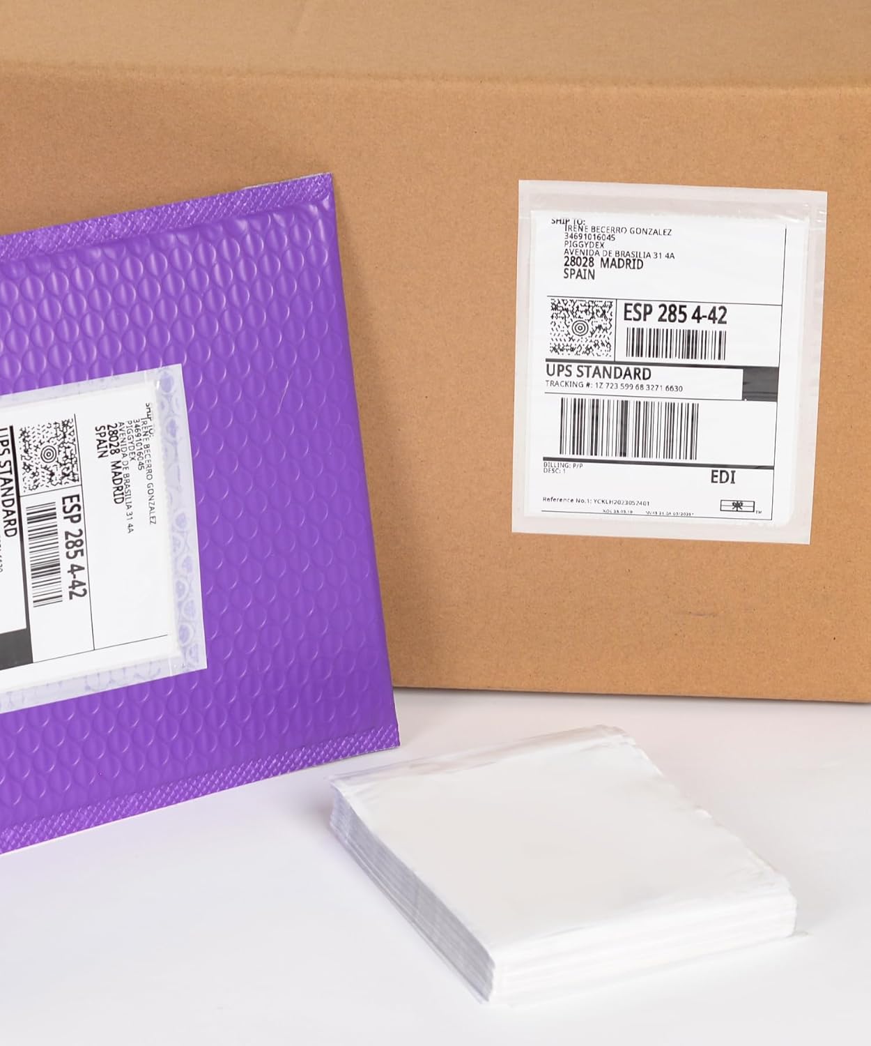 100 PCS 7.5"x 5.5" Clear Self-Adhesive Packing List Envelopes - Plastic Shipping/Mailing Pouch Enclosed Bags for Packing Slips Invoice Label