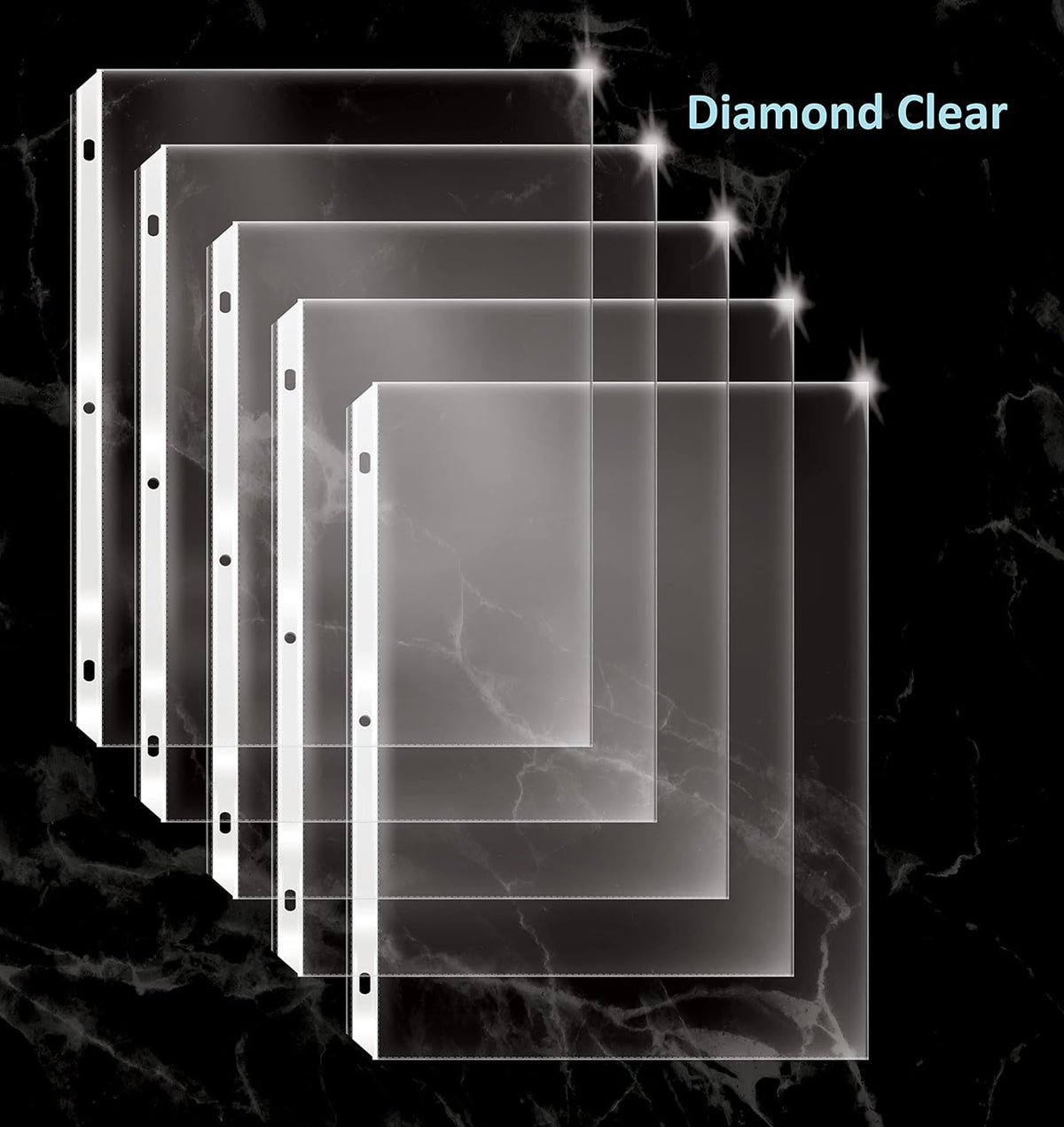 GOLD SEAL 50 Count Diamond Clear Sheet Protectors, Anti Glare Coating, Standard Durable Weight, 8.5 x 11, Topload, 50 Pack