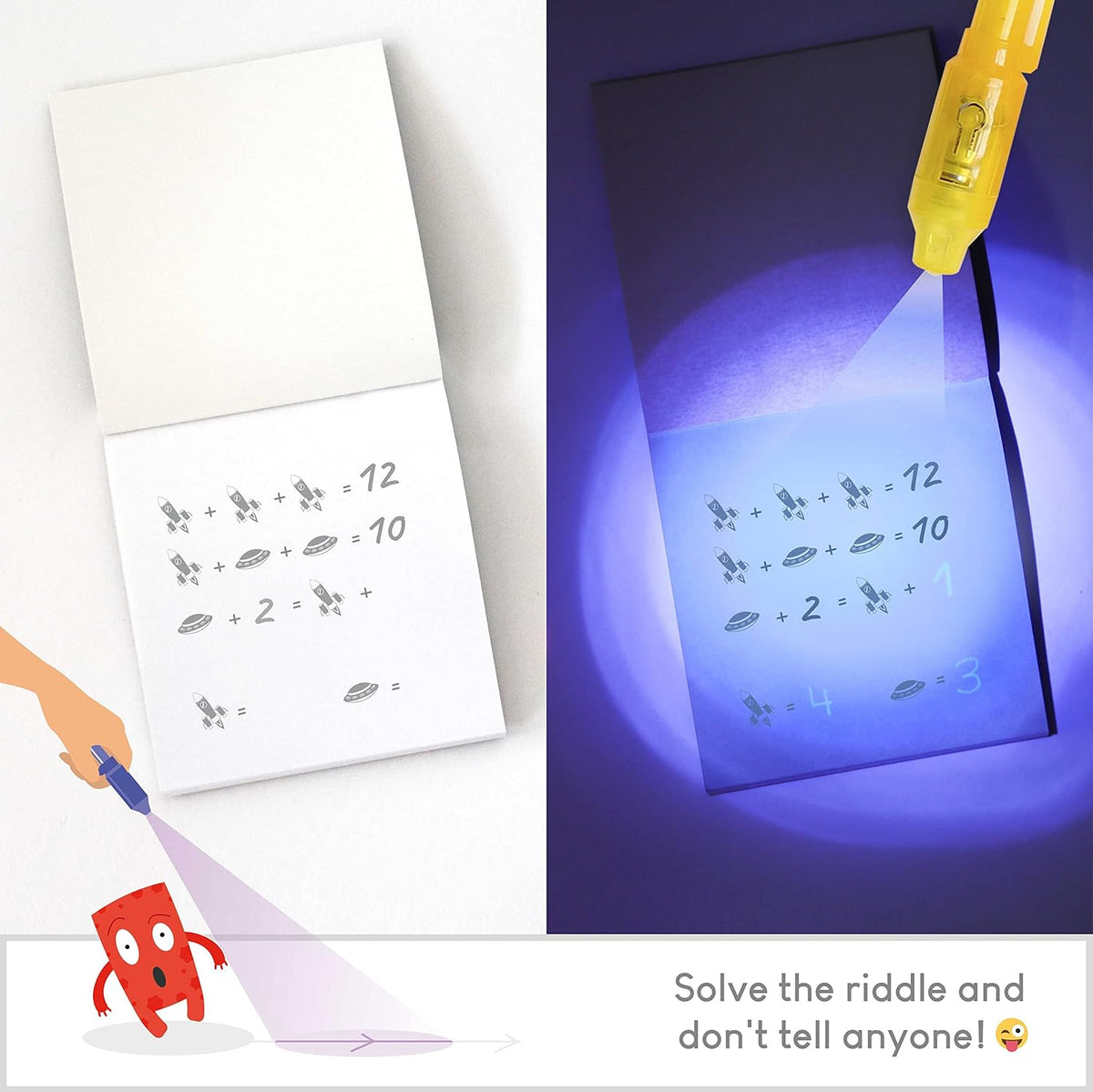 BONNYCO Invisible Ink Pen & Notebook Pack 32, Space Party Favors | Space Themed Party Favors for Kids Goodie Bags Stuffers Pinata Stuffers Classroom Prizes Return Gifts for Kids Birthday Student Gifts