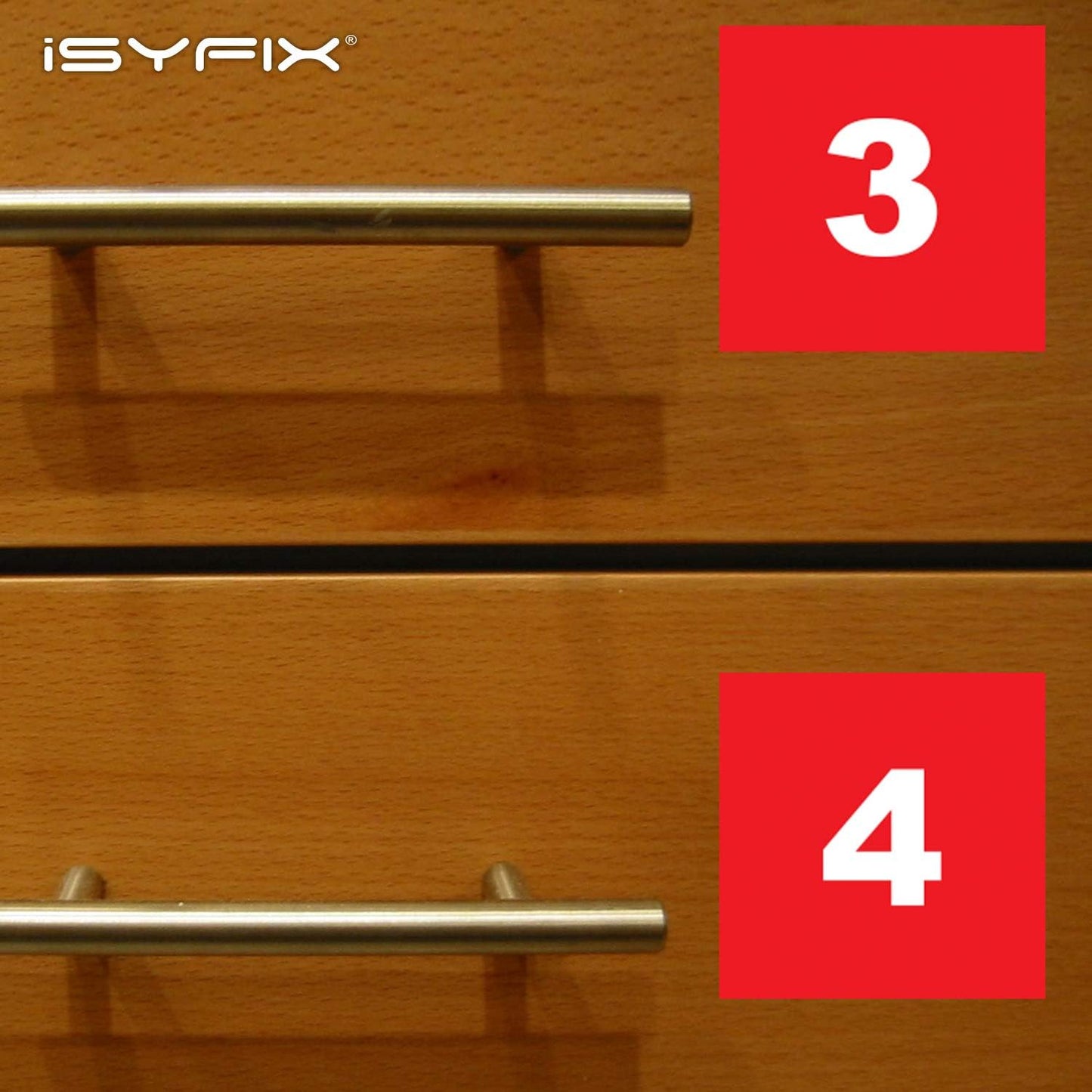 iSYFIX Red Consecutive Number Stickers – 1 to 100, 4-inch, 1 Set – Vinyl Self Adhesive Premium Decal, Ideal for Inventory, Storage, Organizing, Boxes, Bins, Toolbox, Lockers & More, Indoor/Outdoor