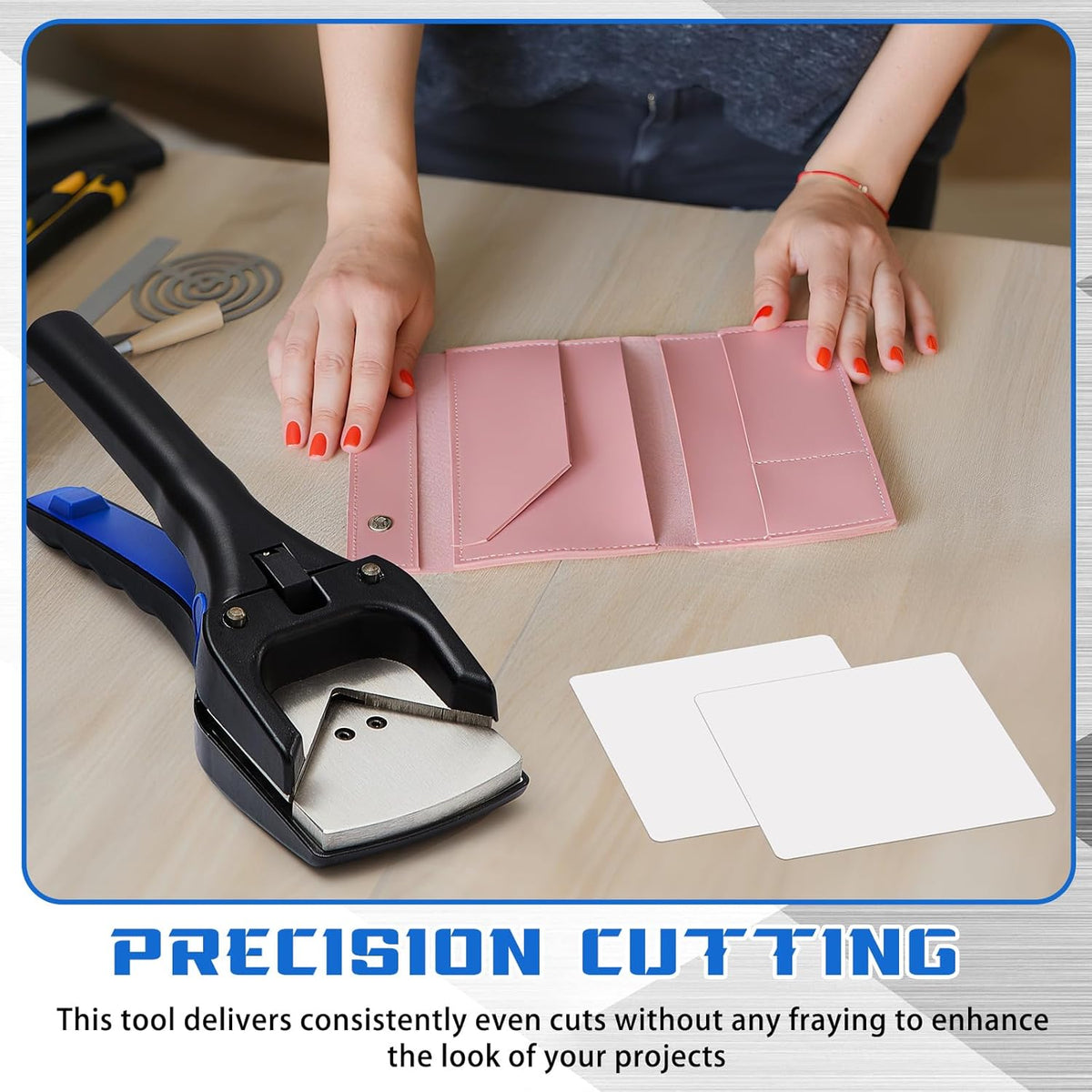 Lasnten Corner Rounder Punch, 3mm Radius (1/18") Hand Tool Cutter Applied for PVC Card Cutting, Heavy Duty Rounded Edge Circle Rounding Maker Clipper