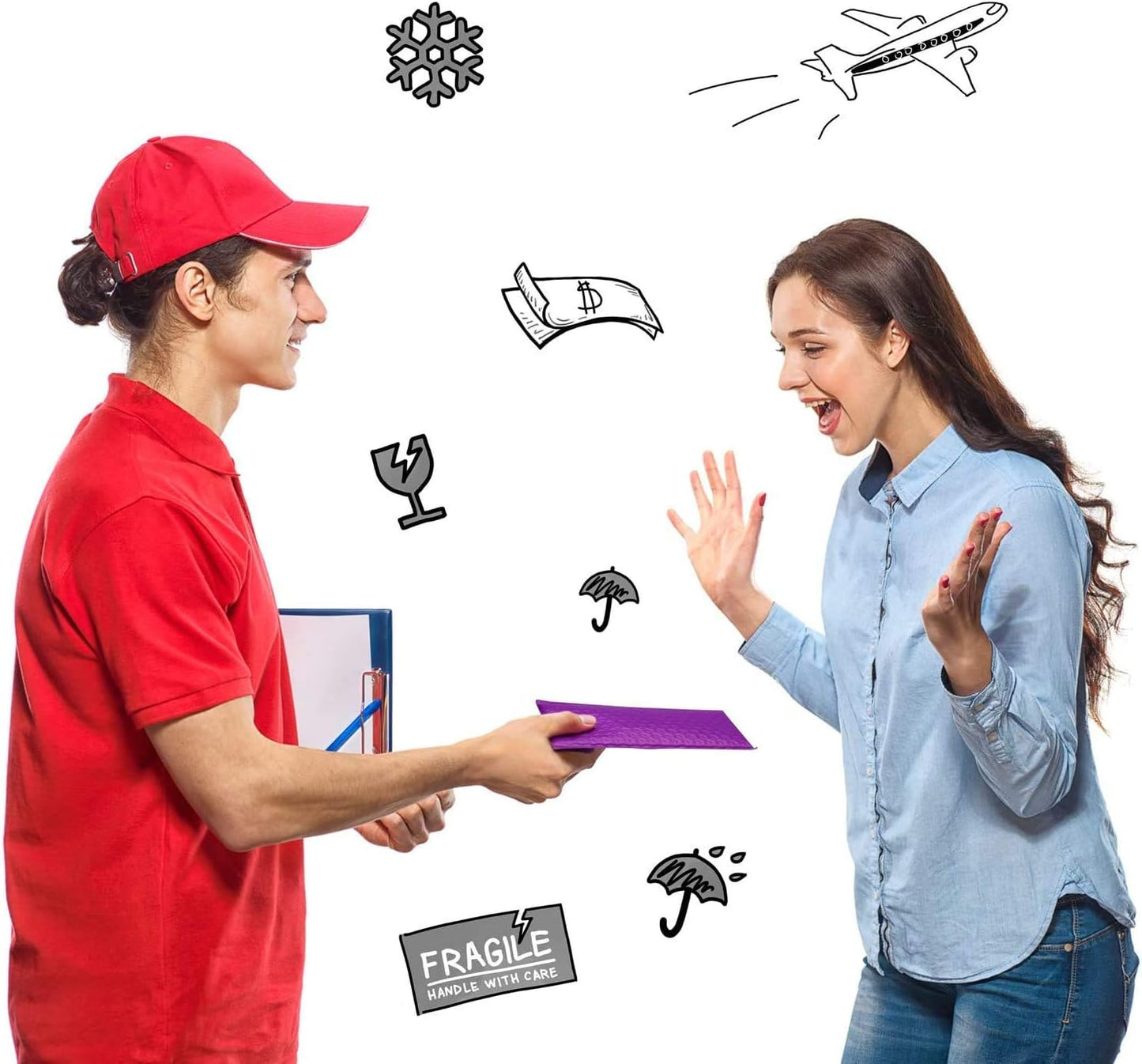Metronic Bubble Mailers, Pur-ple 4x8, Case of 800, Bulk Poly Bubble Mailers, Shipping Bags, Shipping Envelopes Self-Seal, Mailing Envelopes, Padded Envelopes, Packaging for Small Business, Jewelry