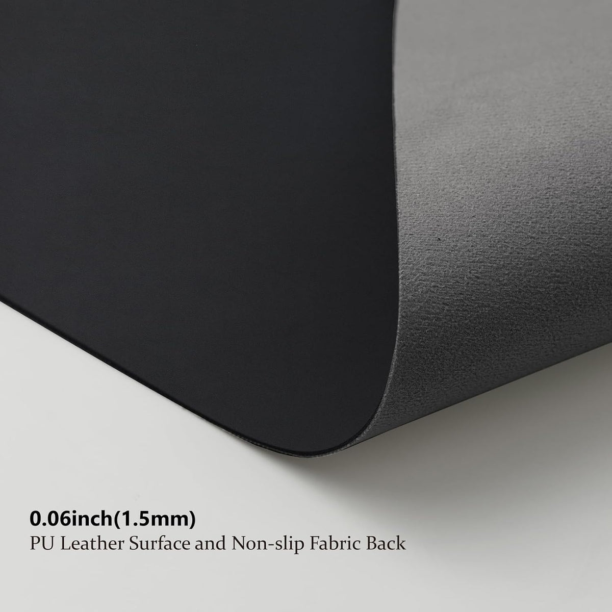 Large Desk Mat - 47.2"x 17" Non-Slip PU Desk Pad for Office and Home - Ideal for Large Mouse Pad and Desk Mats on Top of Desks(Black)