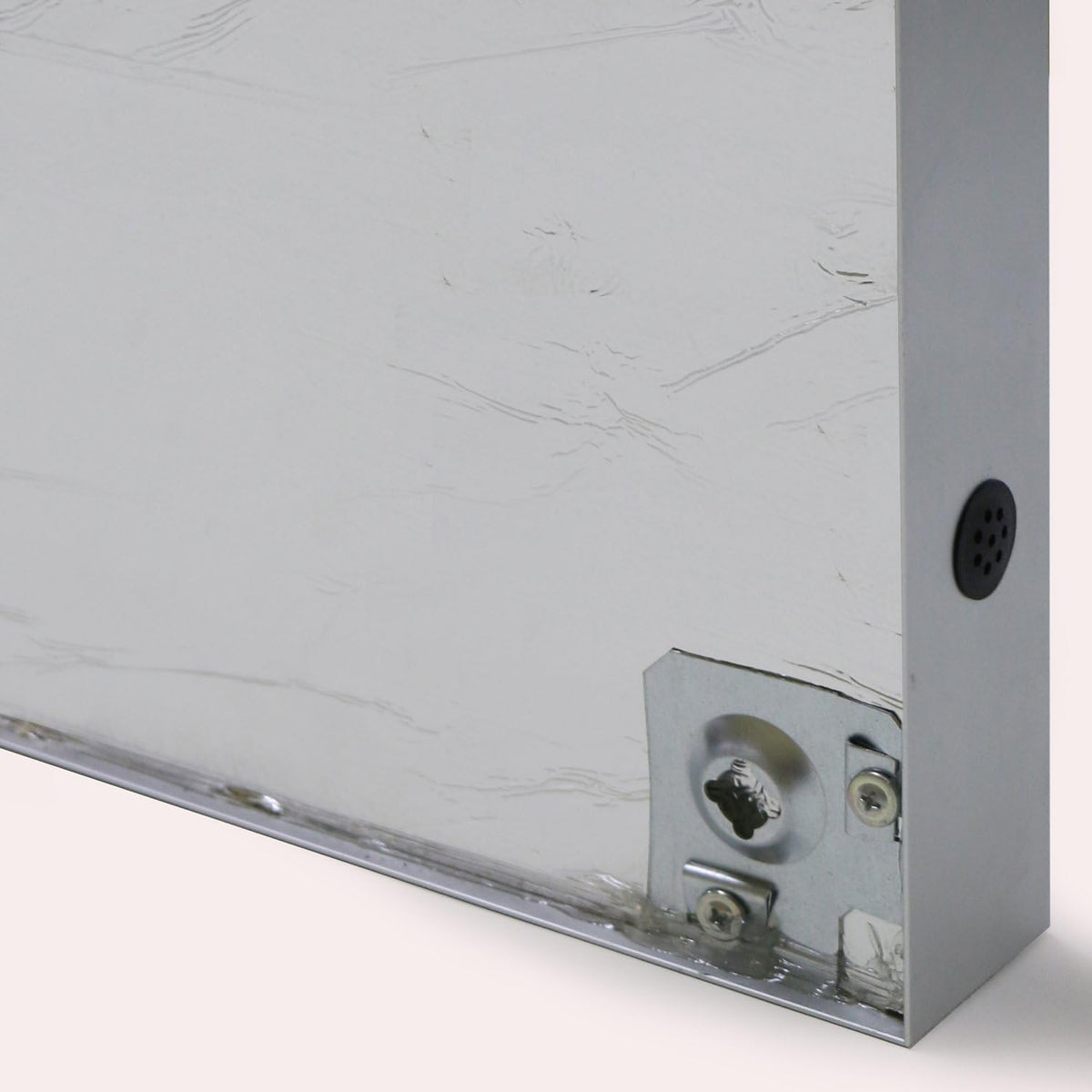Ghent 36"x36" 1-Door Outdoor Enclosed Vinyl Bulletin Board, Shatter Resistant, with Lock, Satin Aluminum Frame - Ivory (PA13636VX-185), Made in the USA