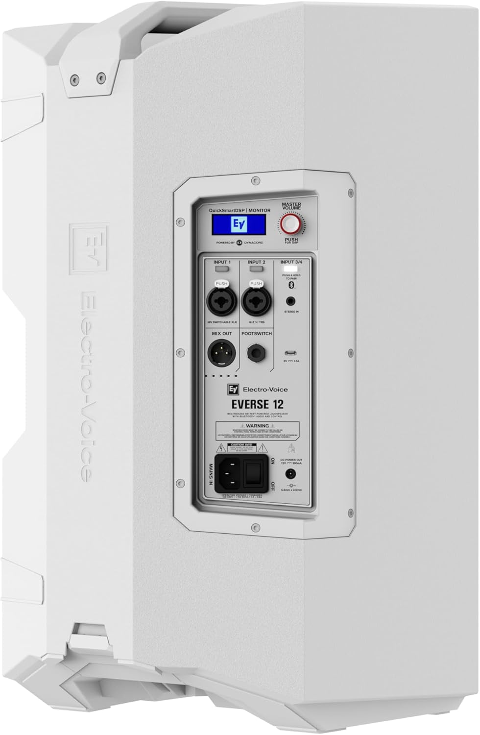 Electro-Voice Everse 12 Weatherized Battery-Powered Loudspeaker with Bluetooth Audio and Control (White)