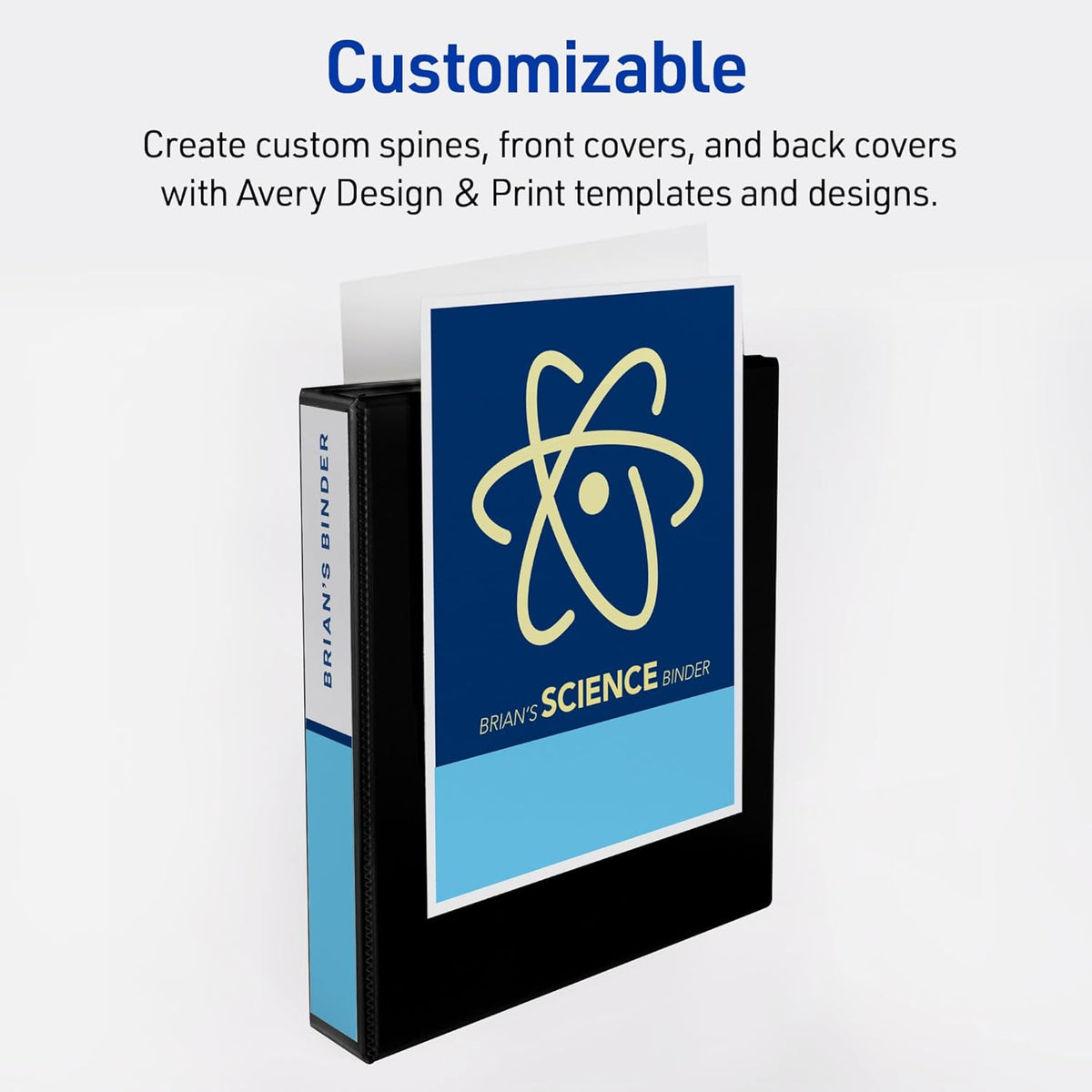 Avery Heavy-Duty View 3 Ring Binders, 1.5 Inch One Touch Slant Rings, 375-Sheet Capacity, Assorted Bright Colors, 4-Pack (79633) – for School, Office, Teachers, Classrooms & Home Organization