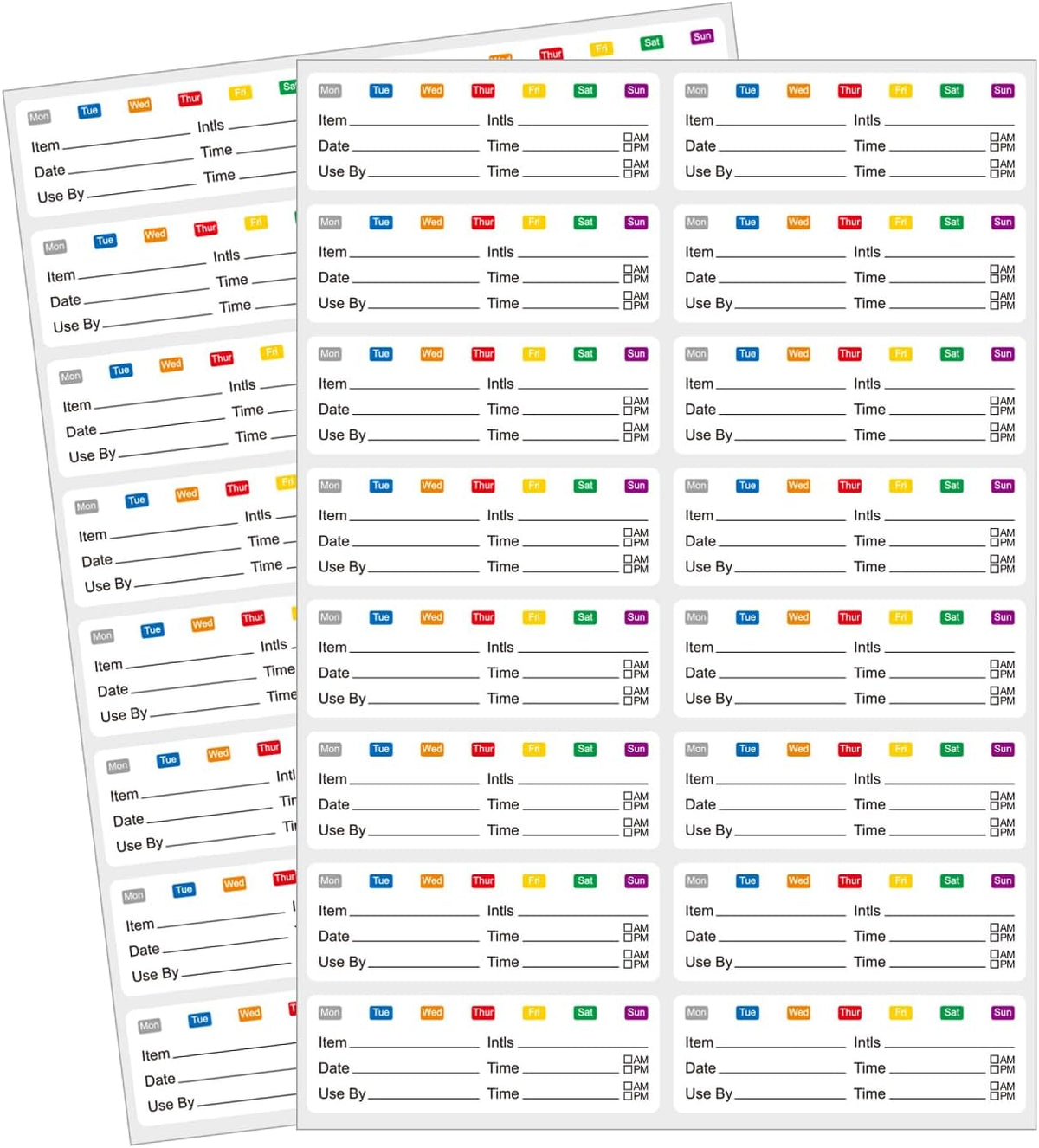 STARLIBOO Removable Multicolor Labels, Blank Stickers for Food Containers, 1x3 Inch, Waterproof, Easy Peel Off (240 Labels)