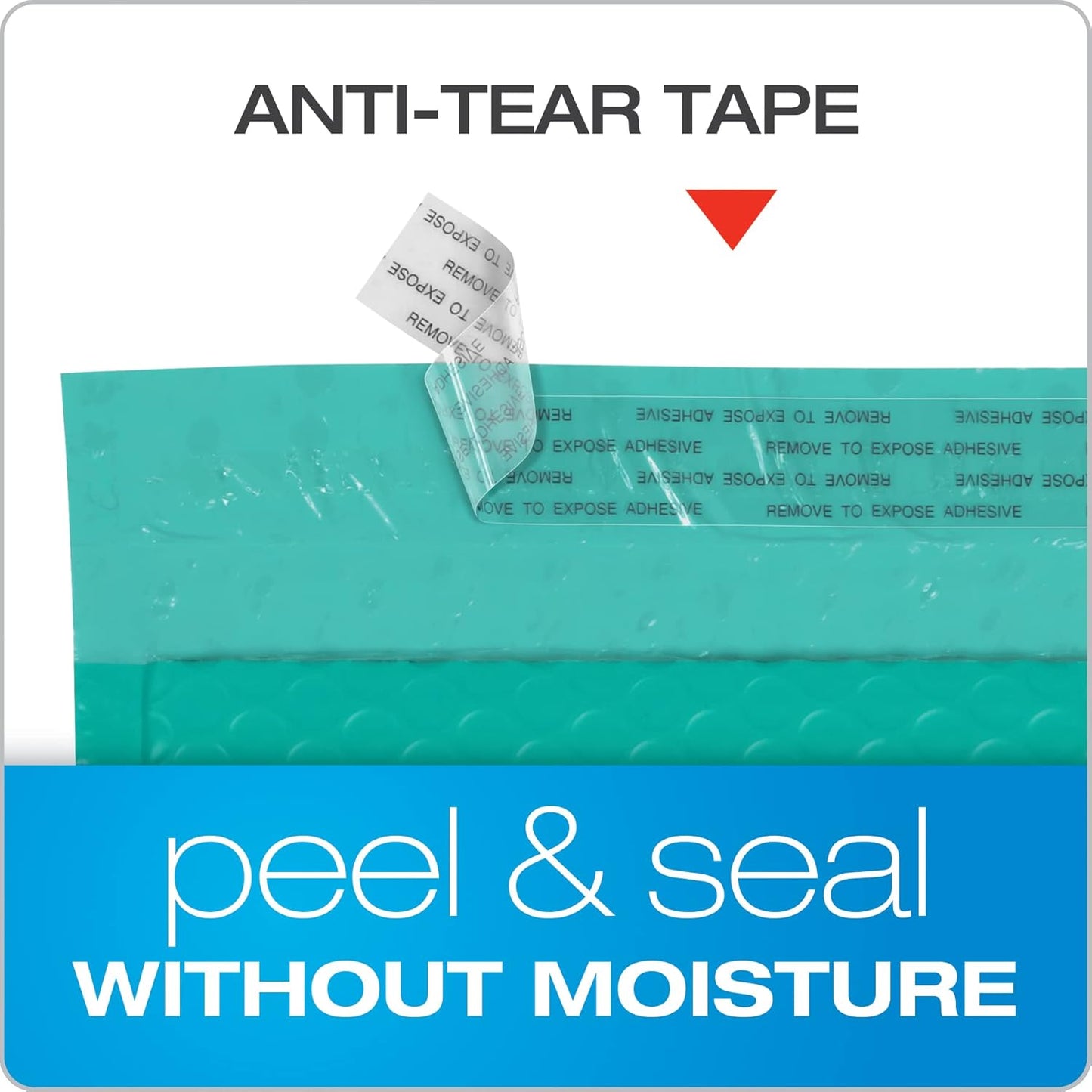Quality Park Bubble Mailers, 8.25 x 11 Shipping Envelopes, Water Resistant Teal Poly Padded Envelopes, Redi-Strip Peel Off Closure, 25 Per Box (QUA85860)
