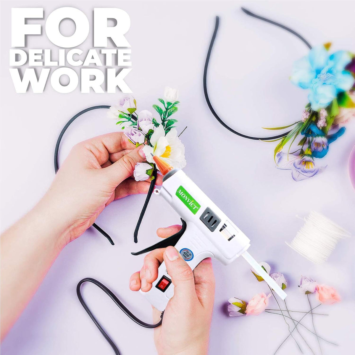 MONVICT 200 Pack Mini Hot Glue Gun Sticks with 4" Long 0.27” Diameter, Craft Hot Glue Pastes All Purpose Hot Melt Glue Sticks for Most Glue Guns, Clear Glue Sticks for DIY, Arts & Crafts