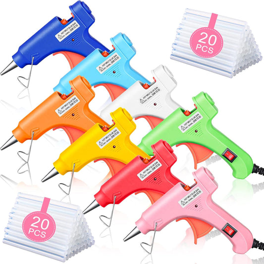 Zhengmy 8 Pcs Mini Hot Glue Gun with 40 Sticks Crafts Hot Glue Guns High Temp Repairs Kit for School DIY Arts Class Projects Office Home Quick Repairs
