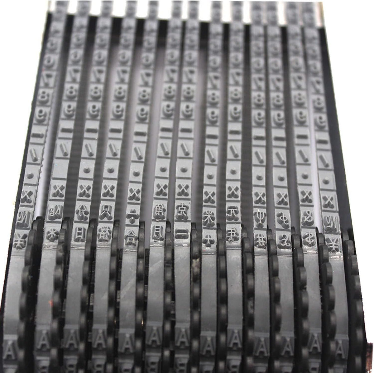 ZENG 13-Digit Customizable Rubber Stamp - Adjustable Alphabet (A-Z), Number (0-9) & Symbol Roller for Office, School, Packaging, Multicolor (16.8x6.9x6cm)