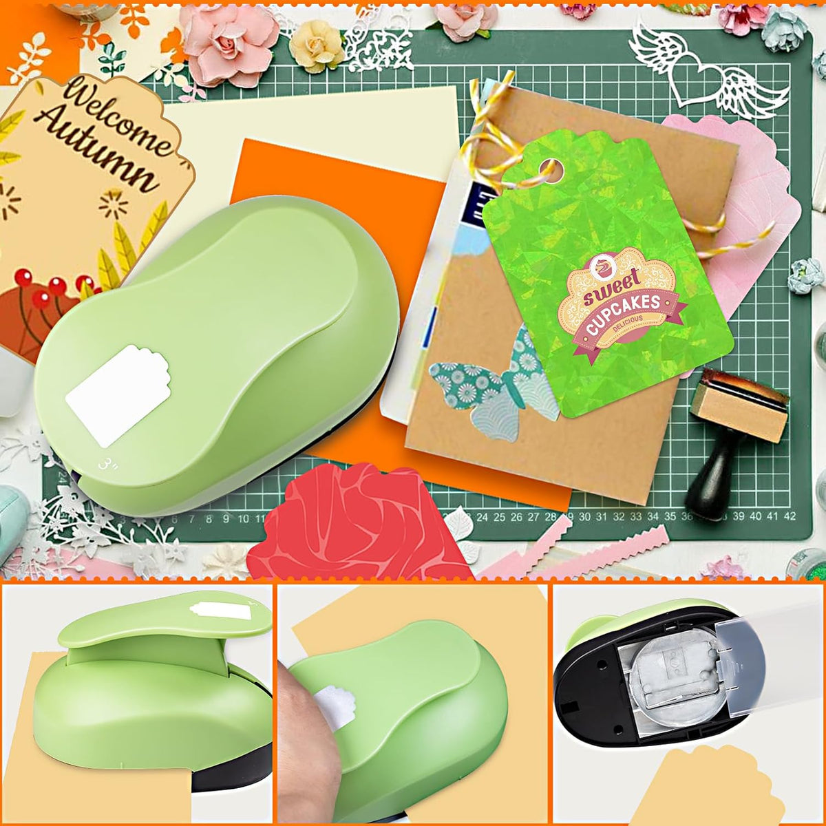 Tag Hole Punch 3 inch Tag Puncher TagCutter Tags Punches for Paper Crafts Gift Tags Punch Cutter Tag Maker TagPaper Punch