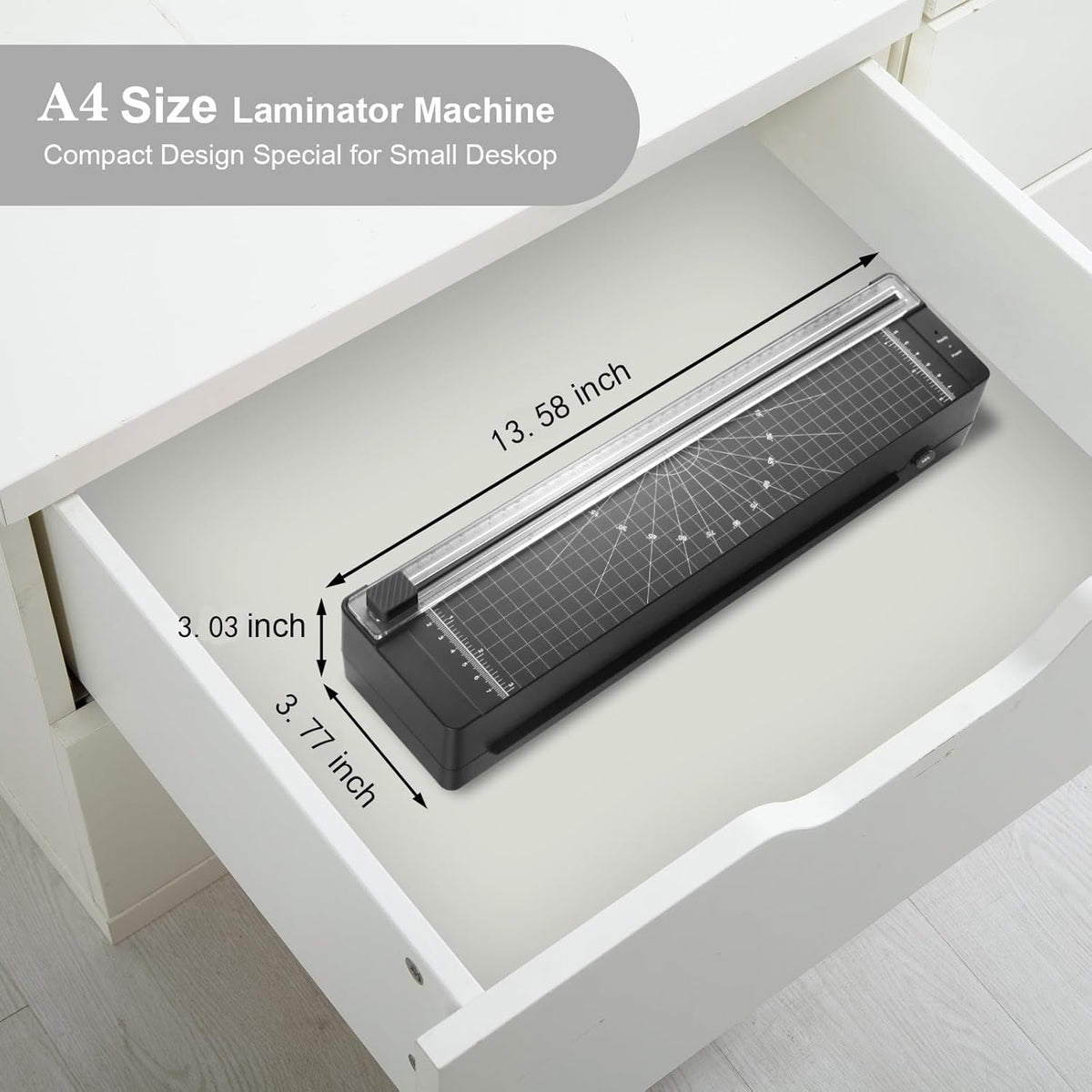 Laminator Machine 9-inch Includes 10pcs ，Laminating Sheets with Corner Rounder，Quick Warm-up， Ideal for Teachers Home Office Portable Lamination Machine