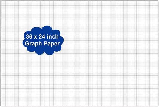 Graph Paper Pad - 24" x 36" Large Graph Paper, 25 Sheets/50 Pages, 4"x4" Ruled Grid Paper for Engineer Architect Designer Mathematician Draftsmen Sketch House Commercial Building Plan Drafting