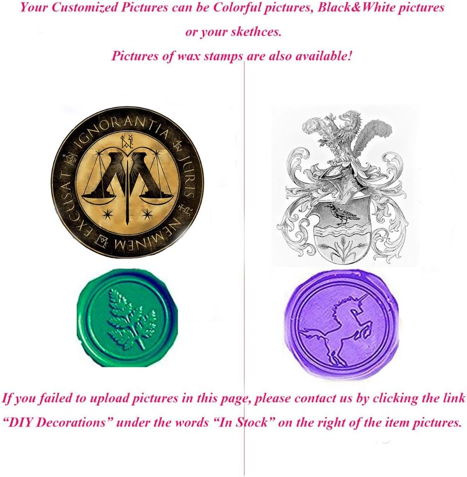 Retro Customize Personalized Custom Monogram Letter Your Own Logo Design Sealing Wax Seal Stamp Wedding Invitations Christmas Mother Gift Card Stationary Wax Seal Stamp Bronze Metal Handle Set