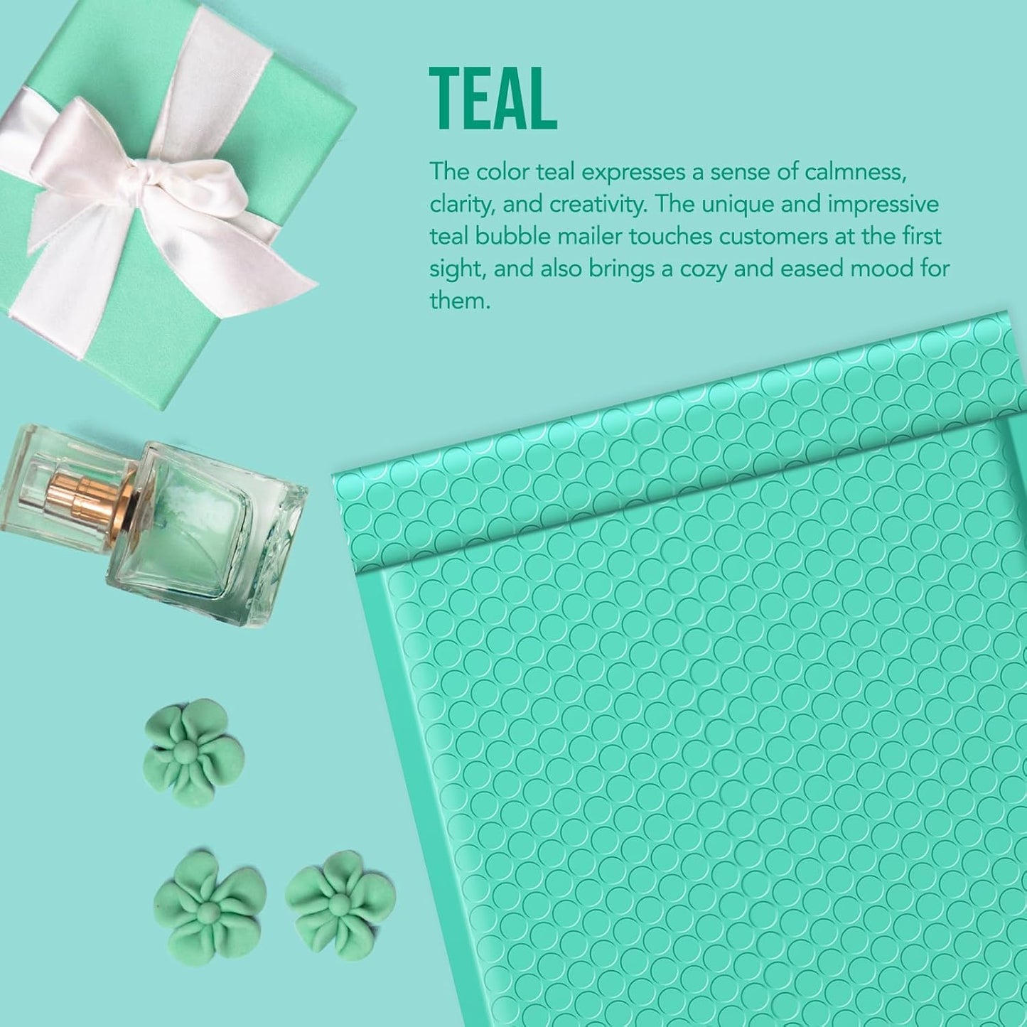 Fuxury 250Pack Teal Bubble Mailers 8.5x12" Medium Opaque Padded Envelopes Strong Adhesion Bubble Mailer Thick Padded Mailers for Small Business Mailing Books Clothes Makeup Supplies