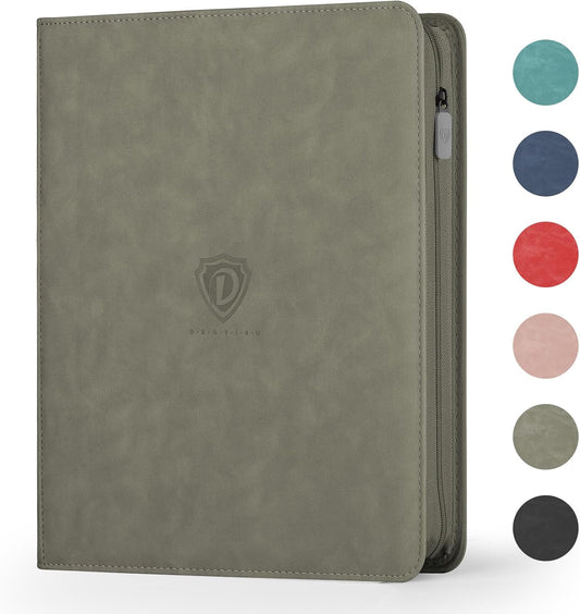 Card Binder with 1024 Cards,16 Pocket Trading Card Binder Includes 32 Page Storage Sleeves,Collection Card Album,Card Holder to Organize and Protect Cards,Grey