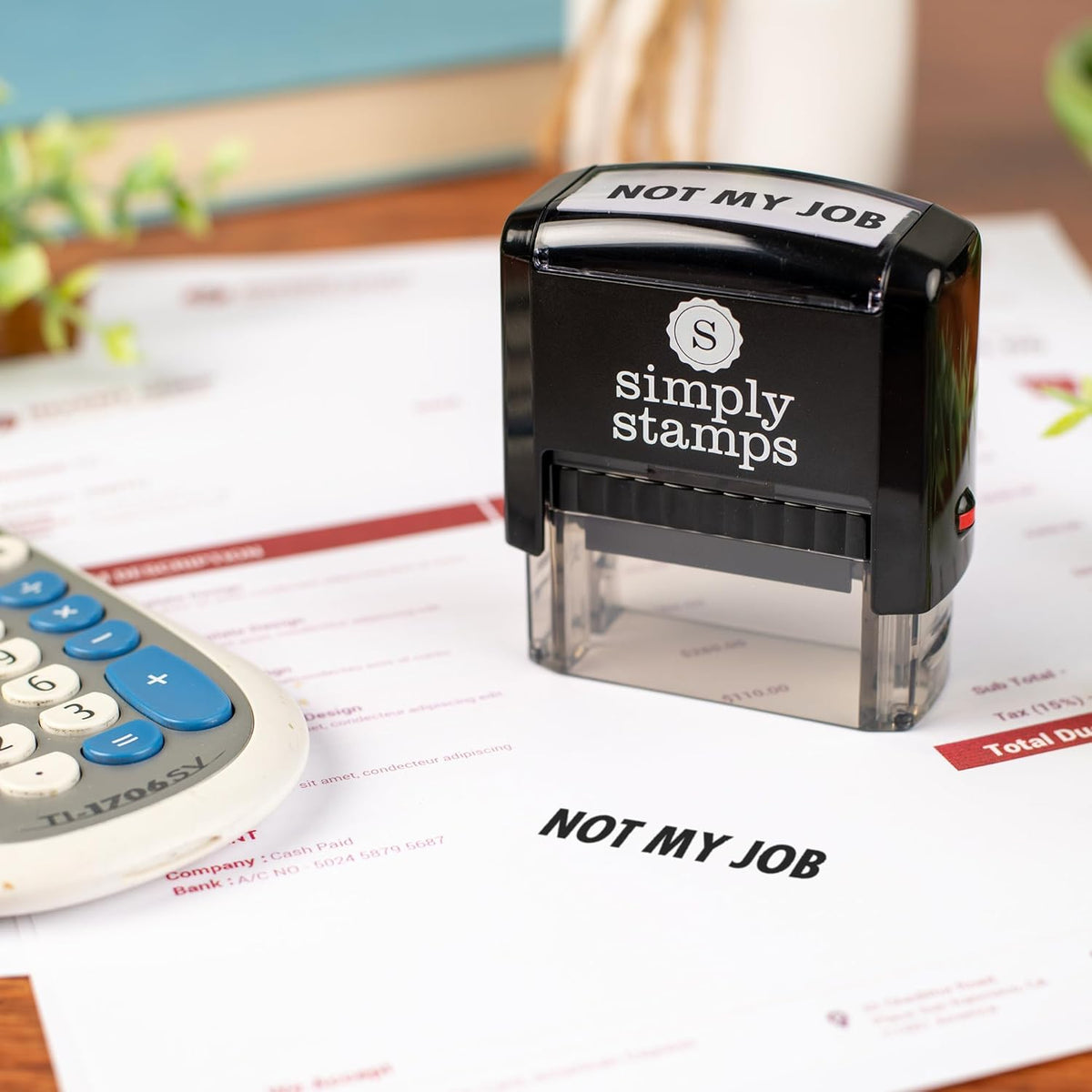 Not My Job Office Stamp | 4 Different Sizes | 20 Designs | Multiple Color Options | Perfect for Quick Validation of Office Documents (Not My Job, Medium)