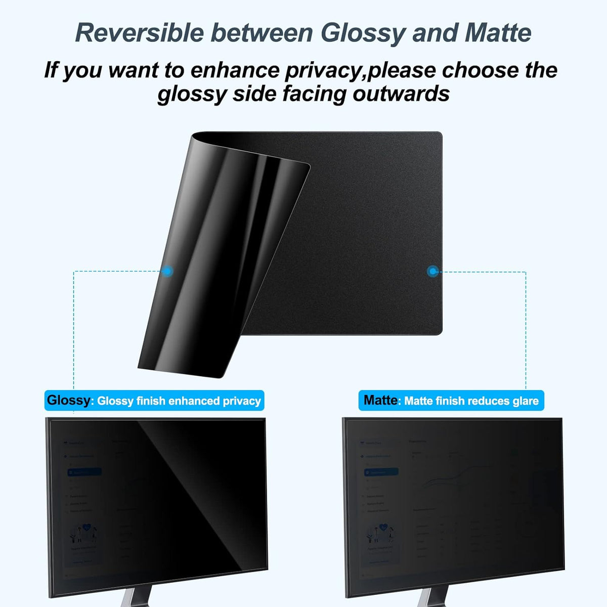 [2-Pack] 24 Inch Privacy Screen for Monitor Computer Screen Privacy Filter for 16:10 Widescreen Monitor Desktop PC Monitor Privacy Film Monitor Privacy Shield and Anti-Glare Protector