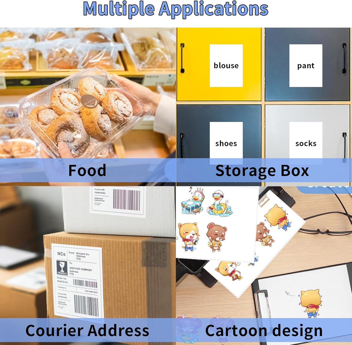 Half Sheet Shipping Labels 8.5x5.5 Inches, FungLam Half Page Labels, 8.5”x11” Self Adhesive Shipping Labels for Laser&Inkjet Printers, White Mailing Address Labels, 2 Labels Per Sheet, 100 Labels.