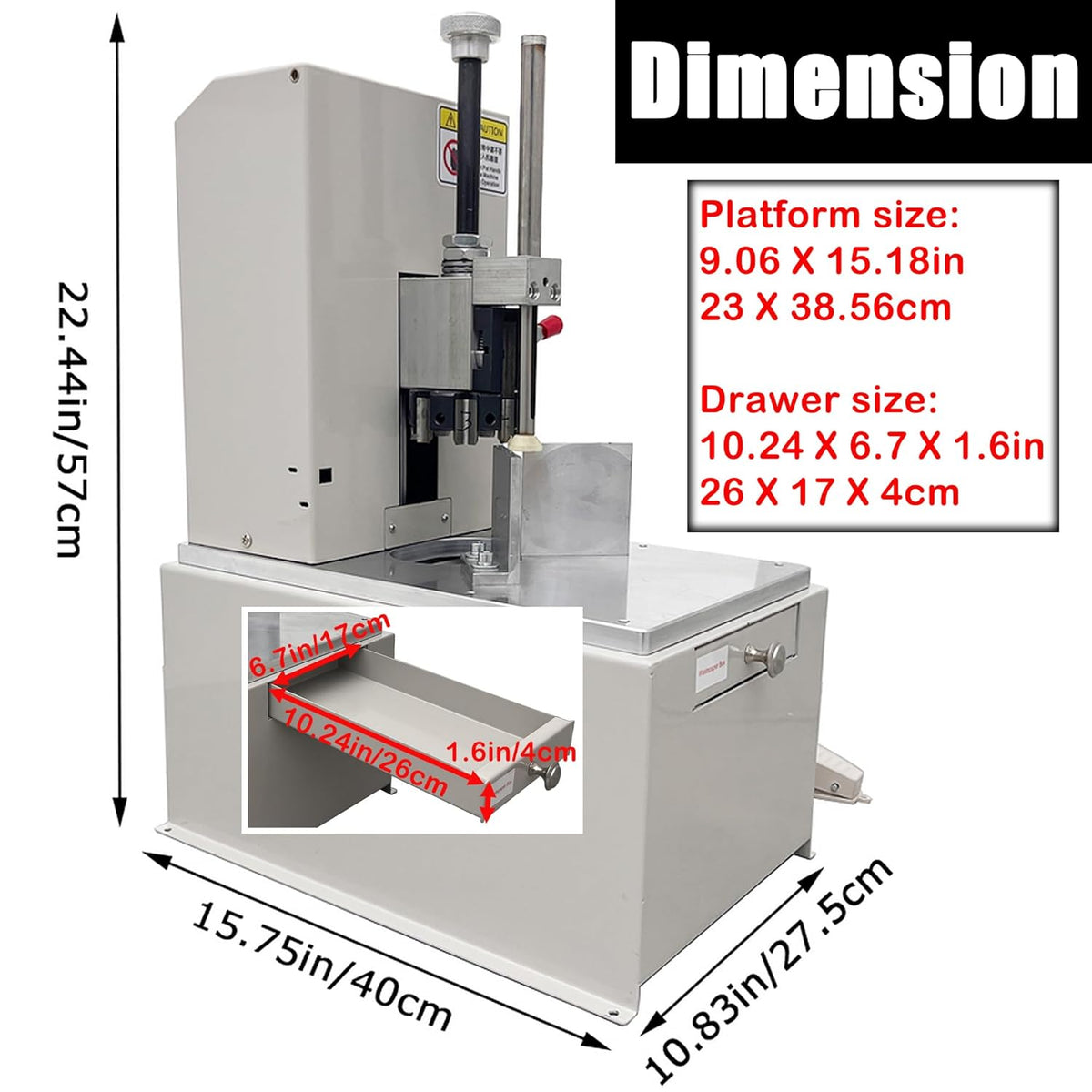 Electric Corner Rounder with Paper Drawer Semi-Automatic Desktop Paper Corner Rounding Cutter with Foot Pedal Cutting Radius R3-R9 7PCS Cutting Dies 110V
