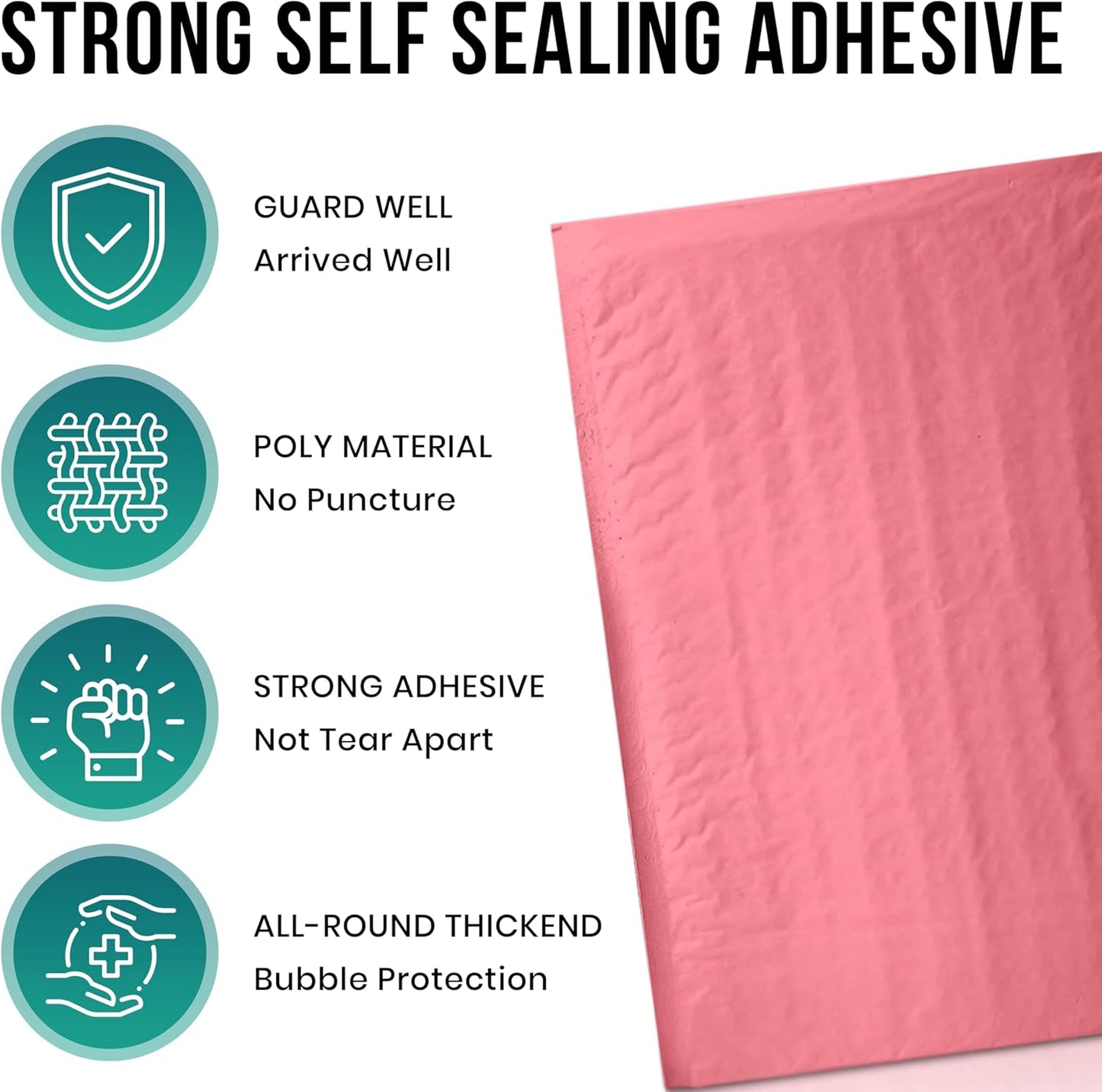 Levex - #2 8.5" x 12" [10 Pack] Pink Poly Bubble Mailers, Padded Envelope Mailers, Packing Envelope & Mailing Bags for Shipping