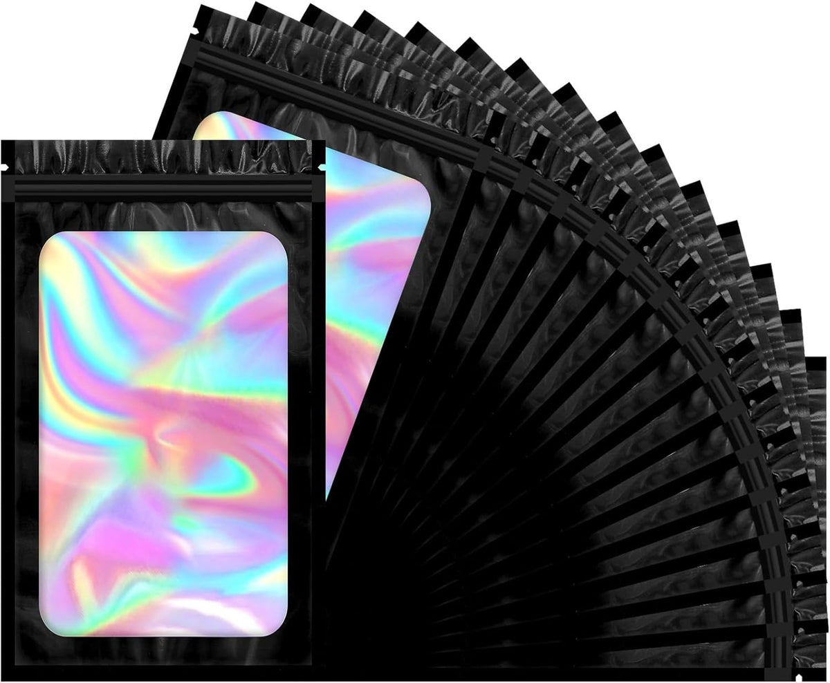 Mylar Bags, 100 PCS Packaging Bags, Small Bag Smell Proof Bag with Clear Window (3x5 Inch)