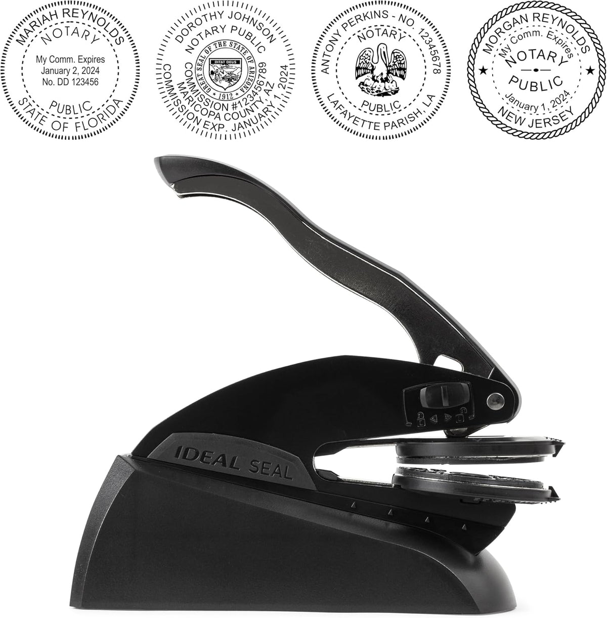Custom Notary Embosser, Customizable for 37 Total States, Embossed Notary Seal | Great for Official Documents and Paperwork | Great Way to Certify Your Documents (Indiana)