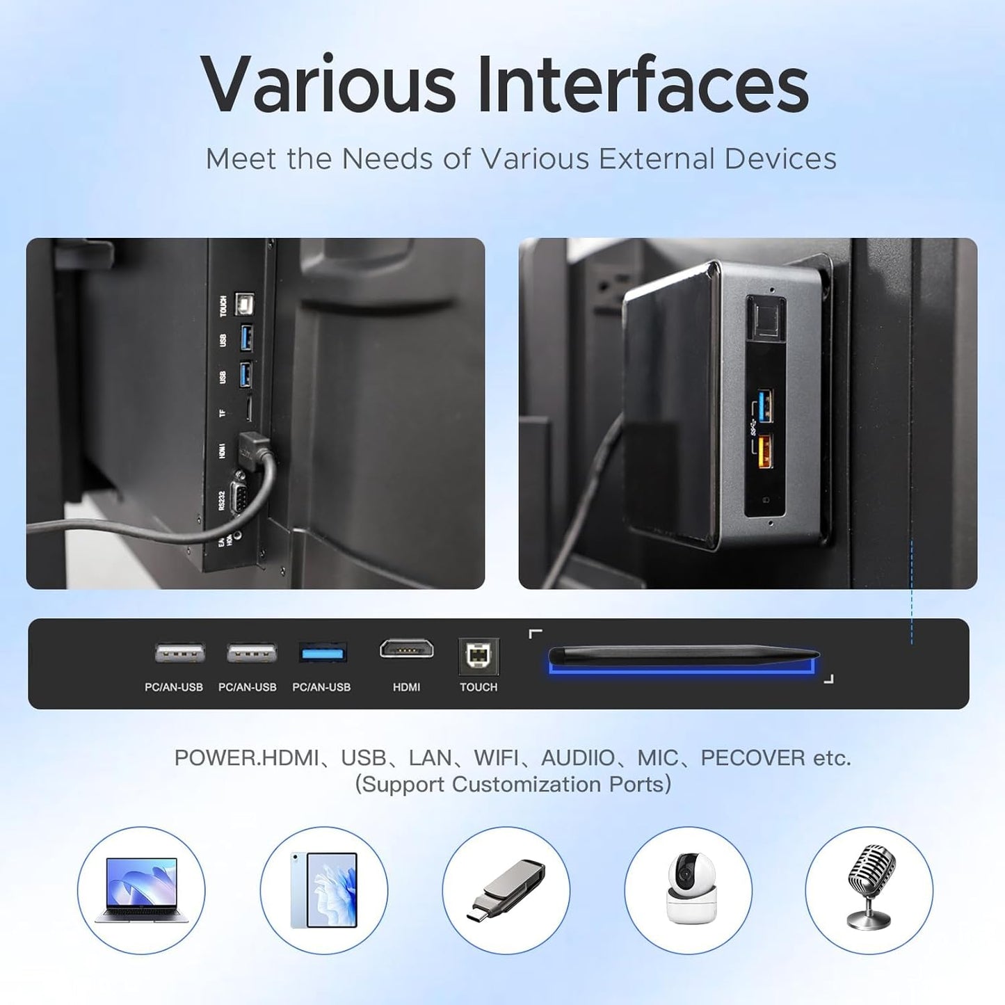 Smart Board,65 Inch Interactive Whiteboard 4K Touchscreen Built in Ultra High Definition Camera Open App Ecosystem, Digital Presentation Electronic Smart WhiteBoard for Classroom Home Office
