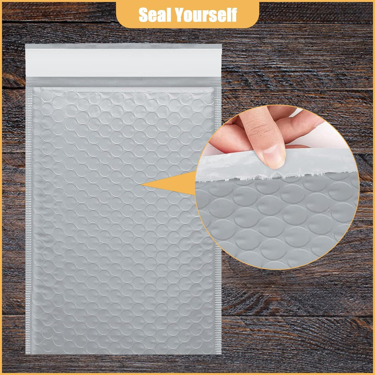 12.5in x 18in Bubble Mailer, Gray Poly Mailer, Padded Envelope, Shipping Envelope, Waterproof, Self-Sealing, For Small Business, Shipping, Mailing, Boutique Packaging(10PCS)
