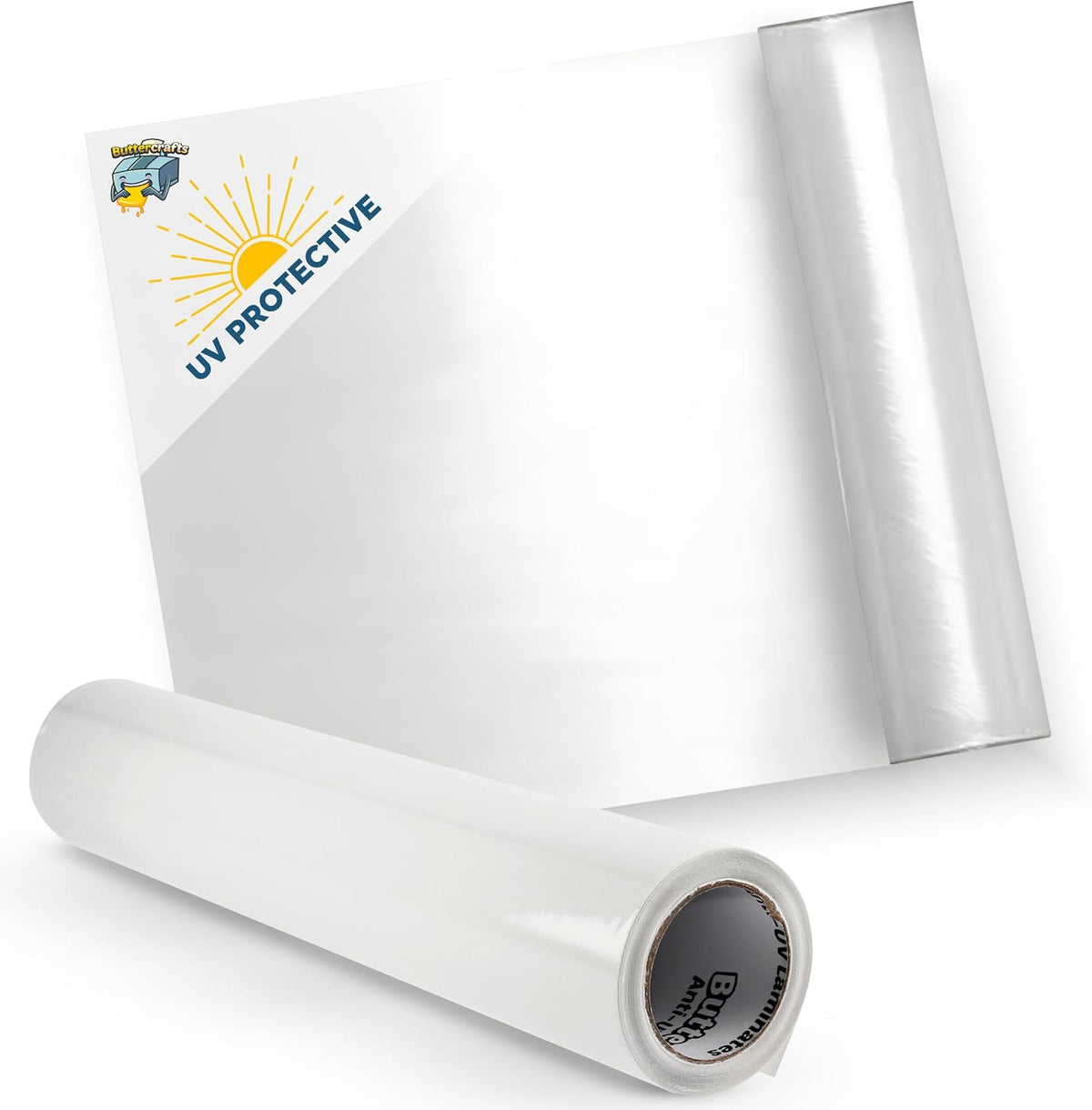 Self Laminating Film Anti-UV Vinyl (12”x15ft Glossy): Clear Vinyl Roll Laminating Paper - Self Adhesive Laminating Sheets, Sticker Laminate Sheets Waterproof, Self Laminating Sheets Transparent Vinyl