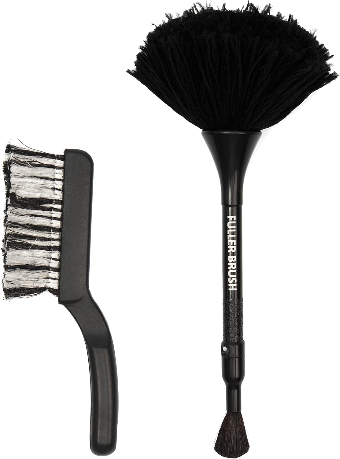 Fuller Brush Electronics Dusting Brush Set – for Laptop, Screen, Keyboard, TV, Phone, Vehicle Dash – Dual-Ended Duster with Microfiber and Goat Hair – Mini Bench Brush Duster with Polystatic Fibers