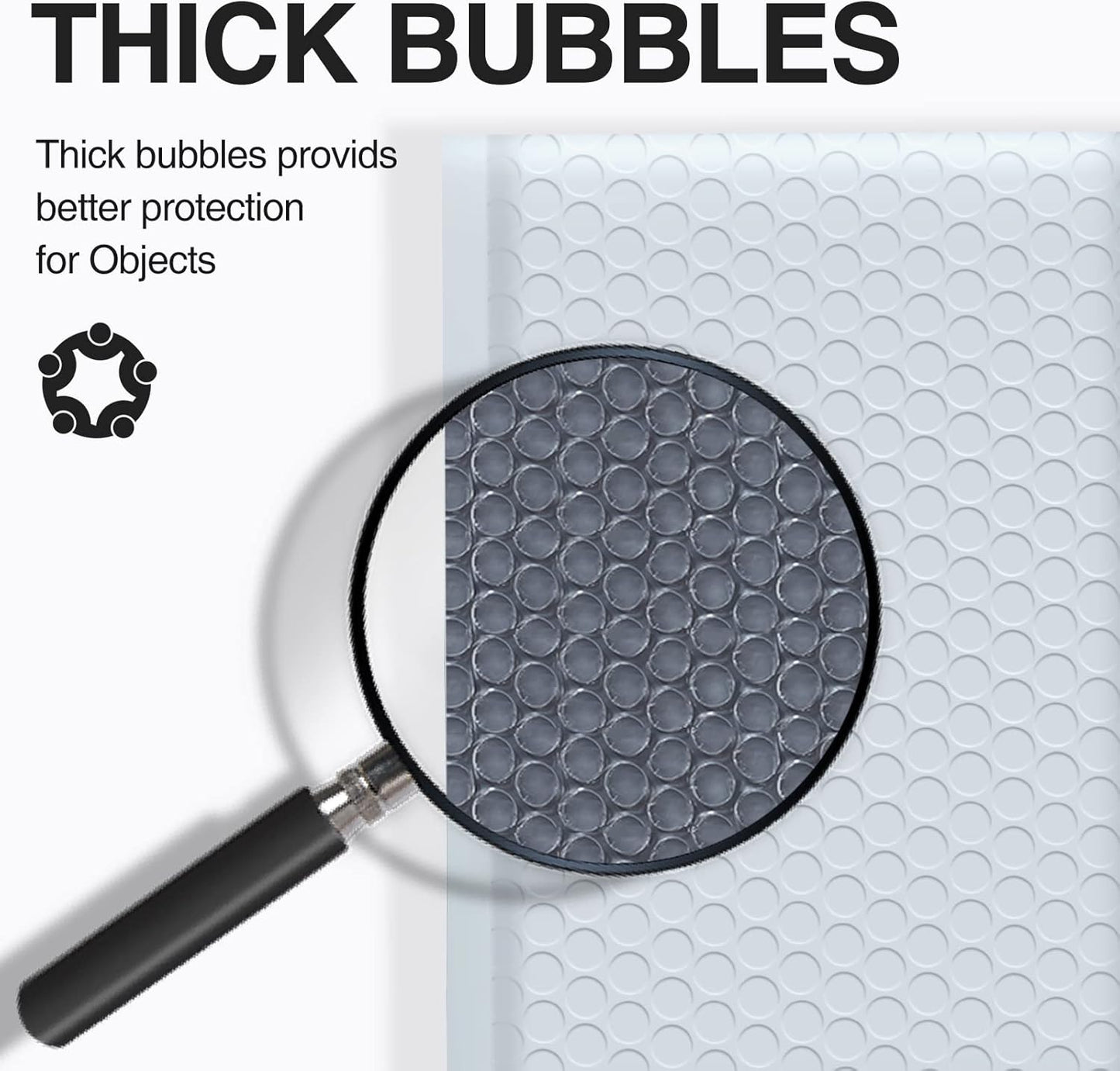 UCGOU Bubble Mailers 10.5x16 Inch 40 Pack Usable Size 10.5x15 Inch Large Padded Envelopes White Waterproof Packaging Bags for Shipping Self Seal Strong Adhesion Envelopes for Jewelry Makeup Supplies