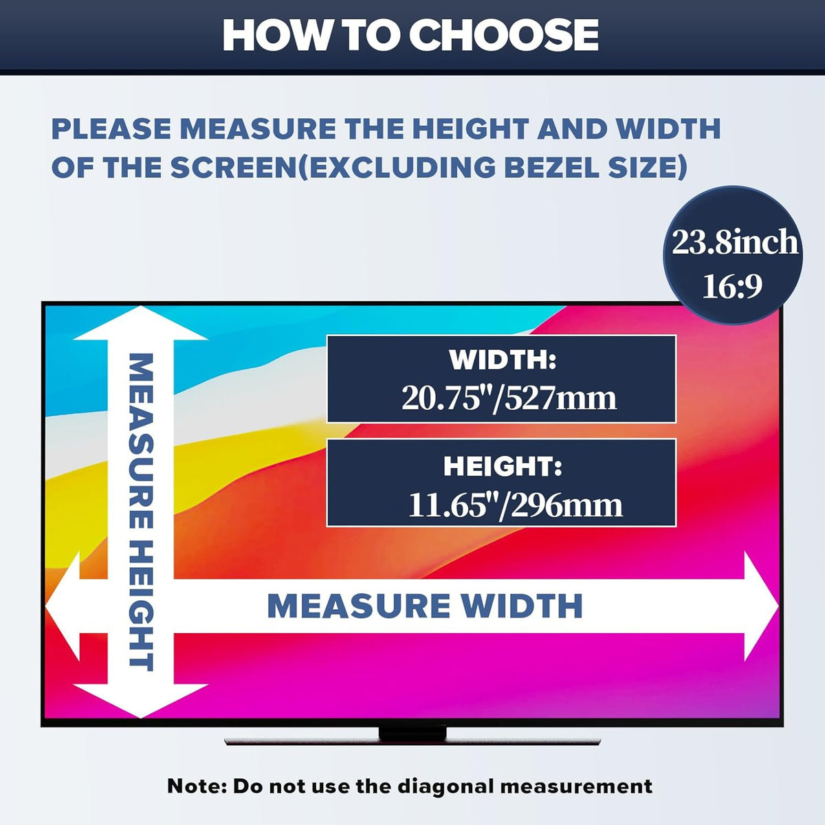 [2-Pack] HD Computer Privacy Screen 23.8 inch, Upgraded Computer Privacy Screen for 16:9 Widescreen Removable Anti Glare Computer Screen Cover and Blue Light UV-Blocking Screen Privacy Filter