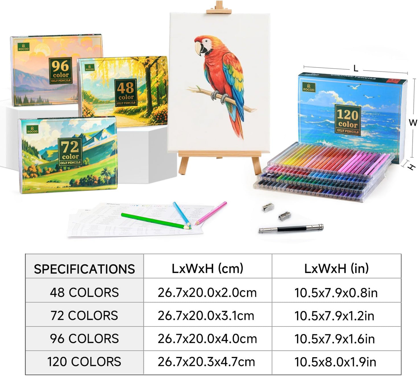 72 Colored Pencils Professional Coloring Pencil Sketch Colored Drawing Pencils Artist Color Pencil for Kids and Adults Coloring Art Color Pencils Set