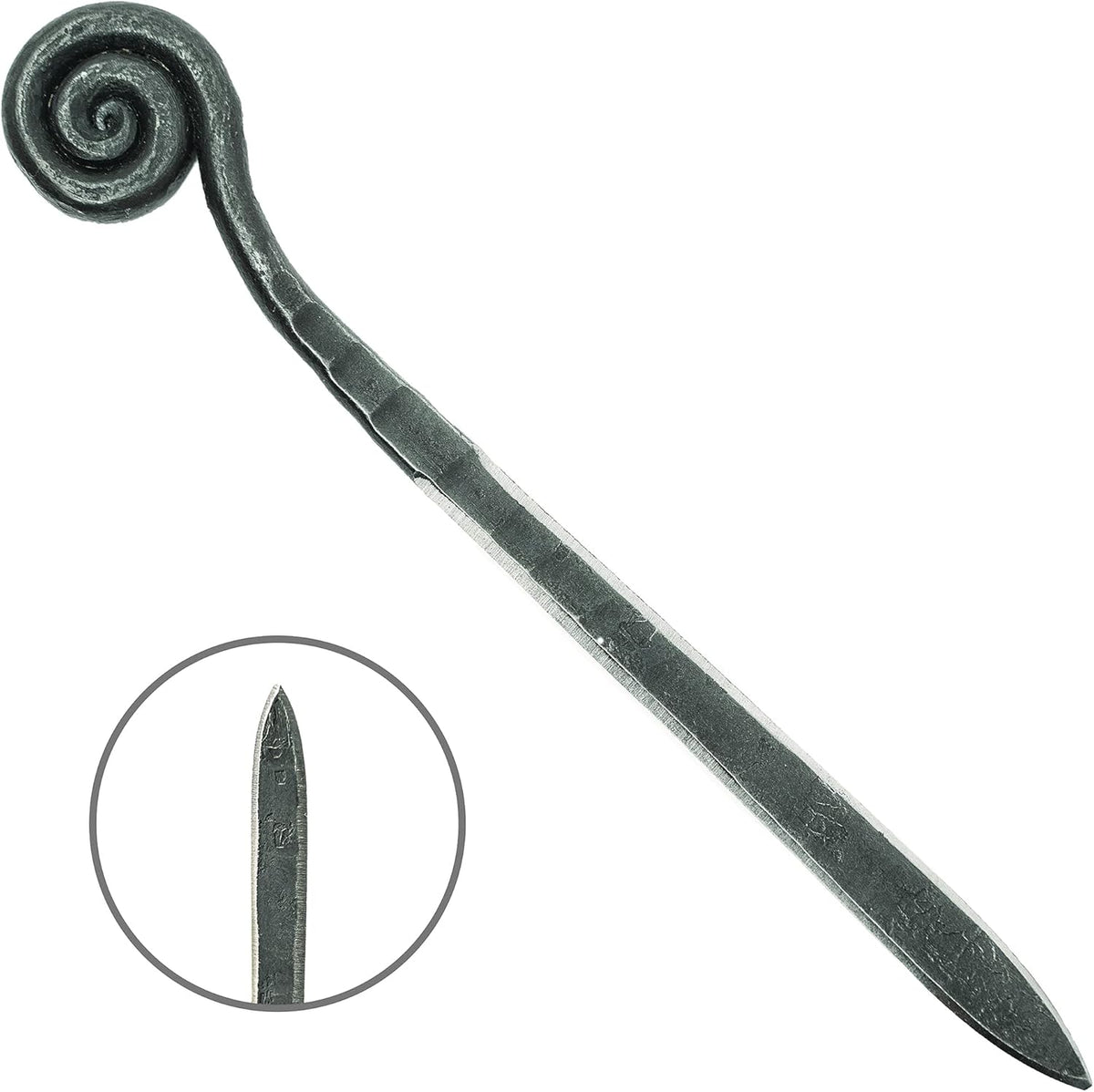 Letter Opener Cast Iron Knife | Luxury, Rustic & Antique Style Desk Accessory for Cutting Open Paper Envelopes & Packages | Made in USA | Fiddlehead