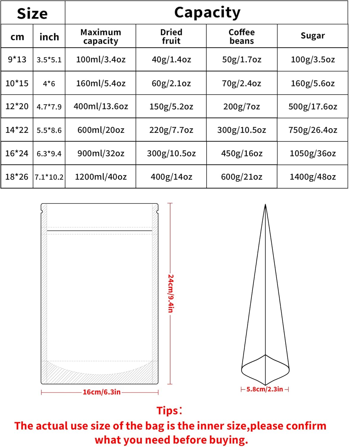FireKylin 100 Pack Smell Proof Bags 6.3" x 9.4", Resealable Bags with Matte Window, Foil Pouch Stand Up Sealable Bags for Packaging（Red）