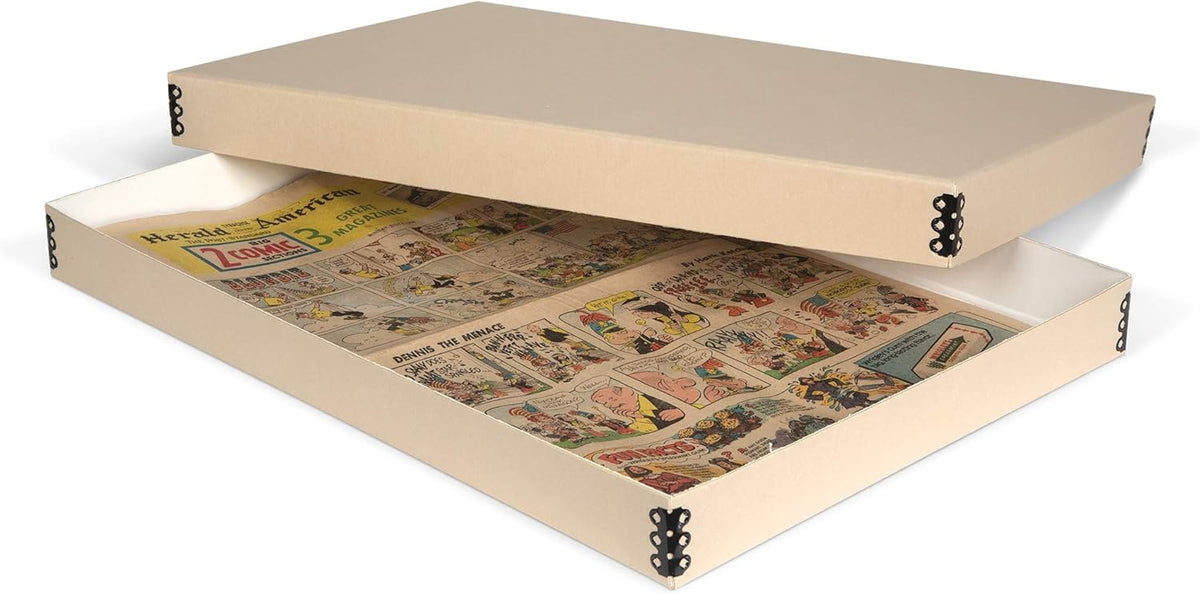 Gaylord Archival Tan Newspaper Preservation Box - 20 1/2W x 24 1/2L x 3" H