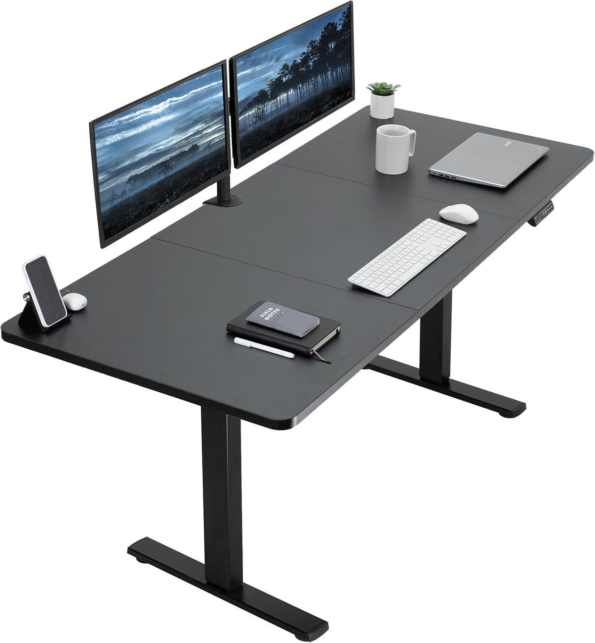 VIVO Electric 71 x 30 in Standing Desk, Memory Height Adjustment, 1B Series, Black Top Black Frame, DESK-KIT-1B7B