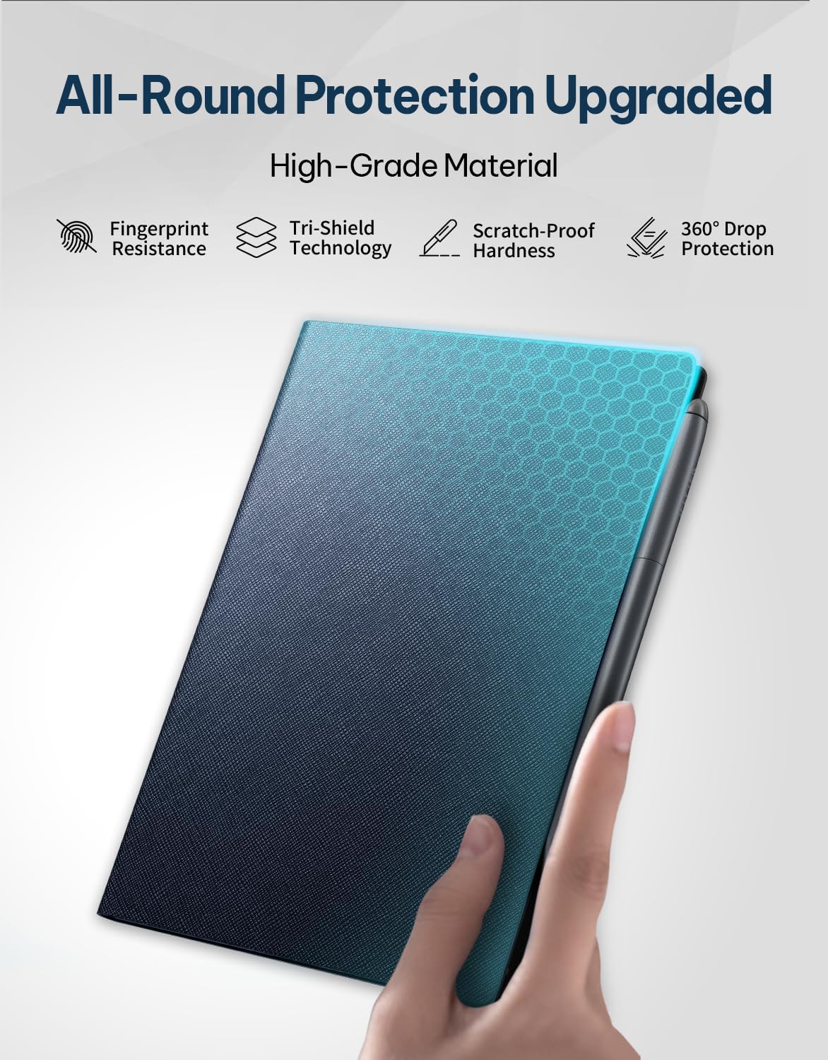 Blue Protective Folio Case for iFLYTEK 8.2" AINOTE Air 2 Note-Taking E-Ink Tablet (Blue Case)