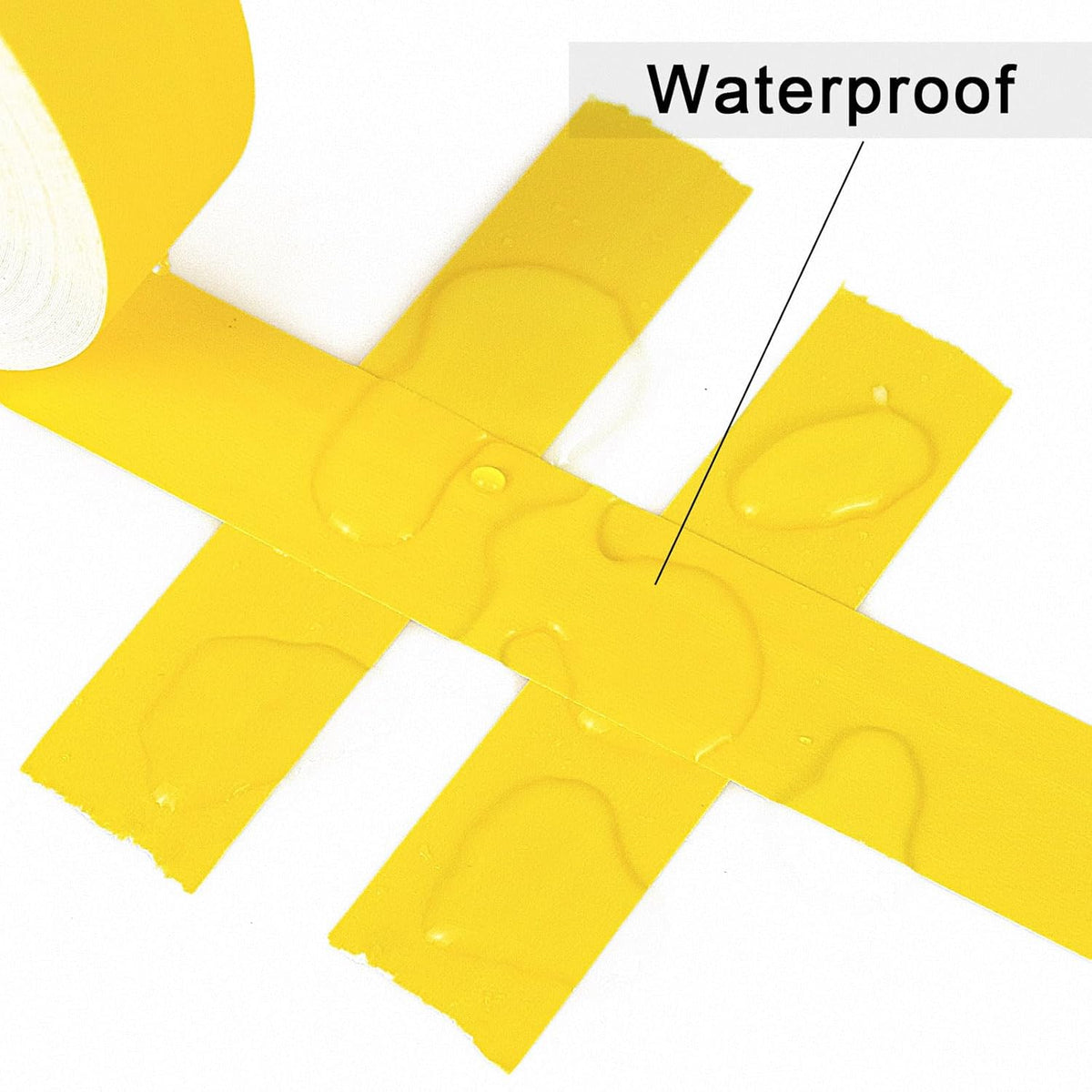 BOMEI PACK Yellow Gaffer Tape, Matte Non-Reflective, 1inch x 30yds No Residue Hand Tear Self-Adhesive Gaffer Tape for Labeling, Cable, Stage, Photo Studio, Painters and Duct Repair, 1 Pack