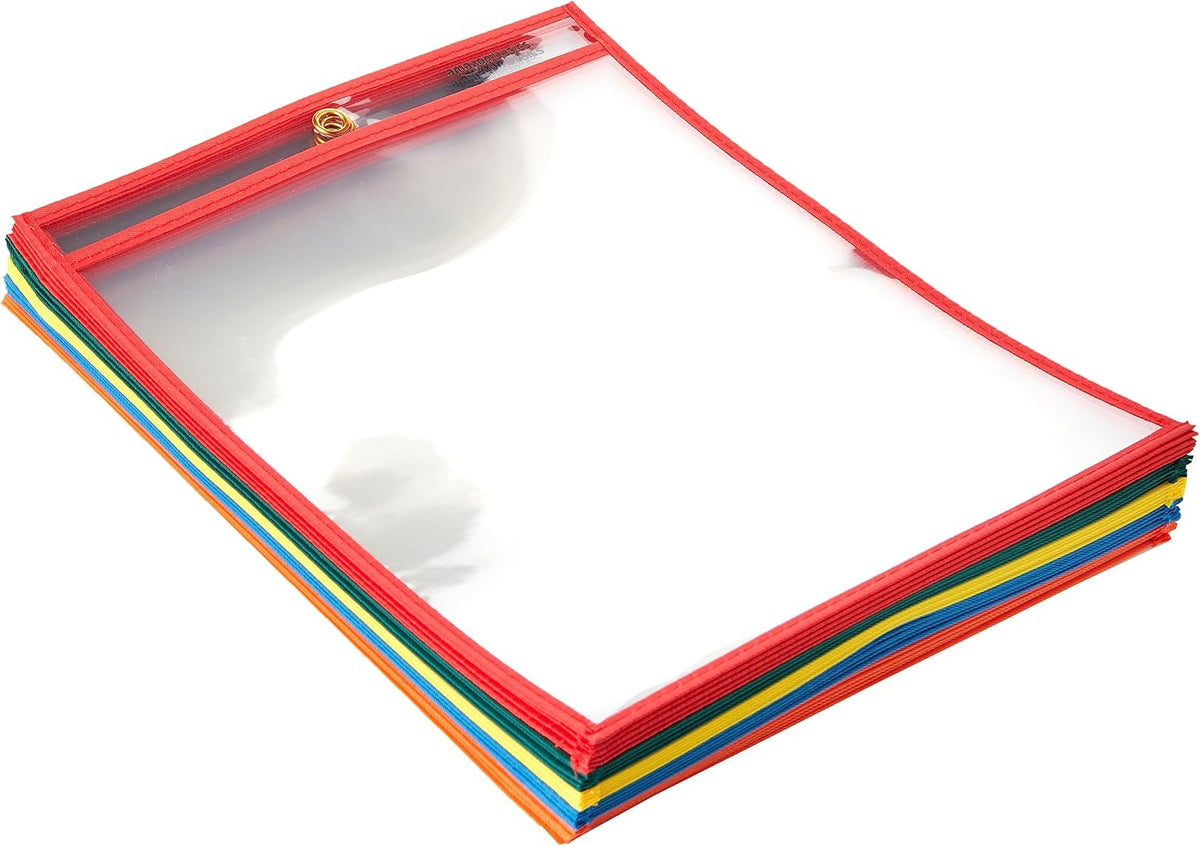 Amazon Basics Heavy Duty Ticket Holder 8.5" X 11", Pack of 150, Multi-color