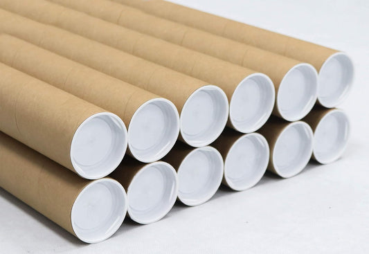MagicWater Supply Mailing Tube - 2 in x 12 in - Kraft - 12 Pack - for Shipping and Storage of Posters, Arts, Crafts, and Documents