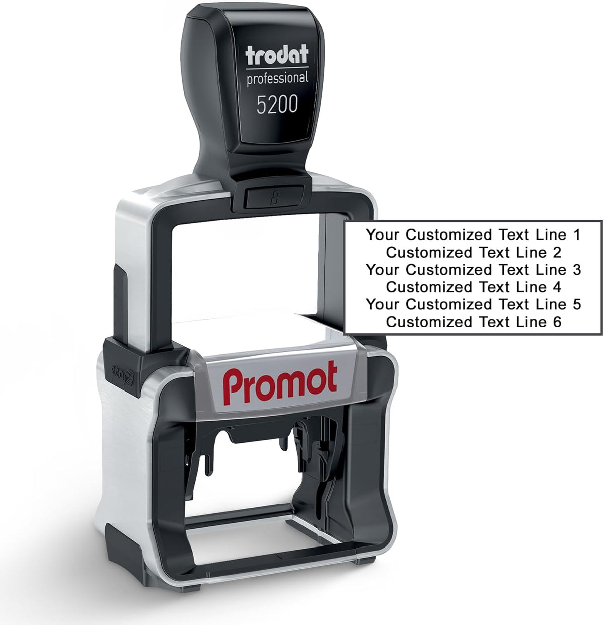 Promot Small Professional Stainless Steel Stainless Steel Self Inking 6 Lines Custom Stamp - Personalized Office Stamp